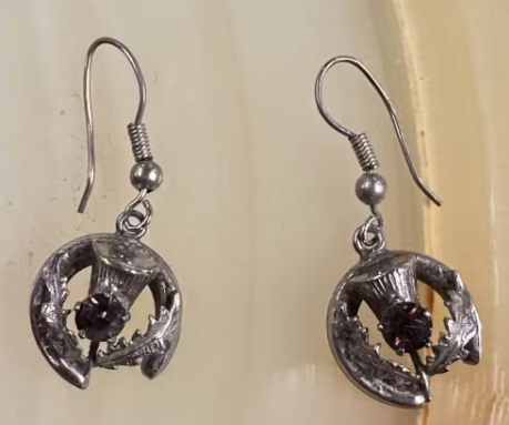 Vintage Ward Brothers (W.Bs) Sterling Silver Thistle Earrings