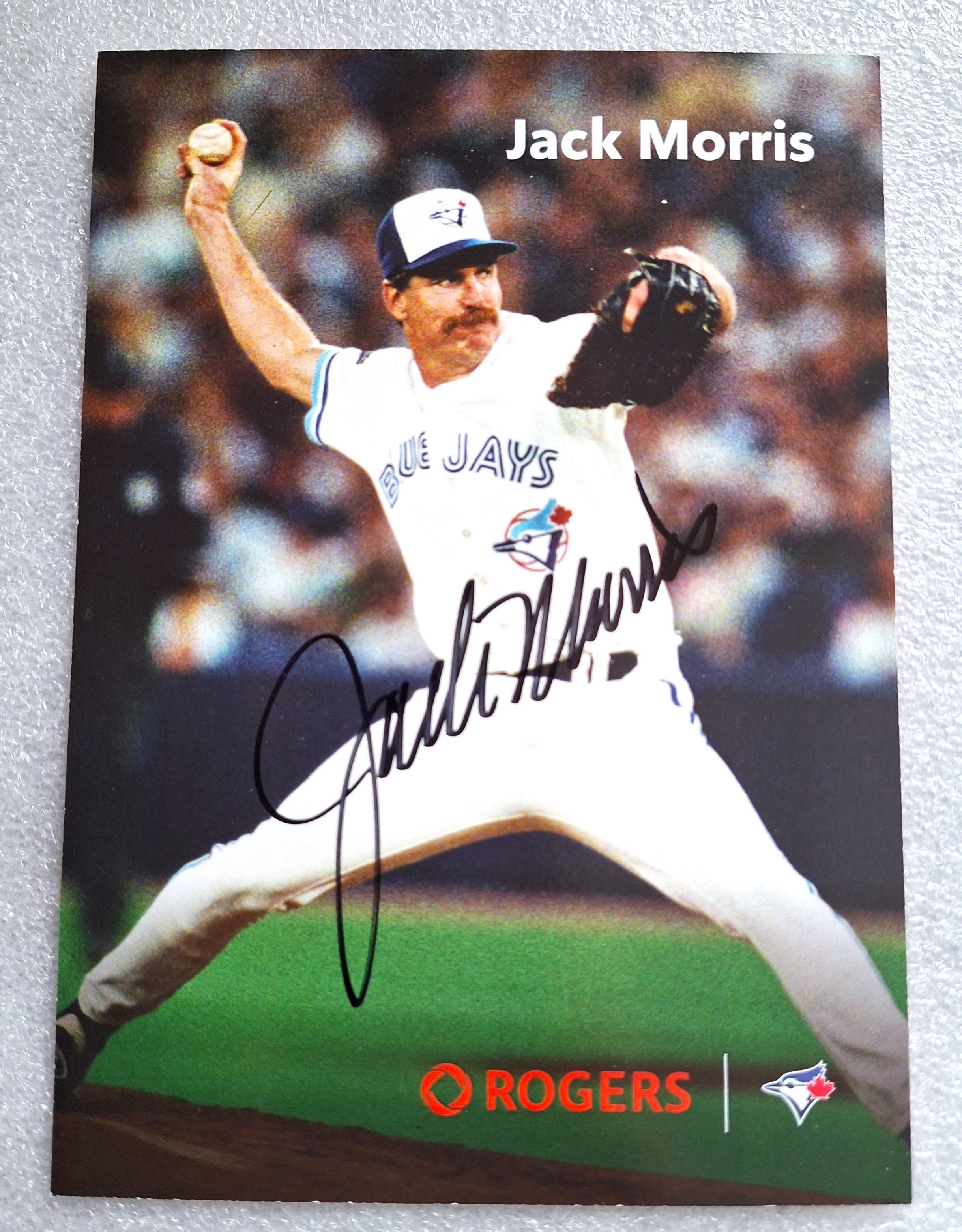 Jack Morris Autographed Toronto Blue Jays Photo Rogers