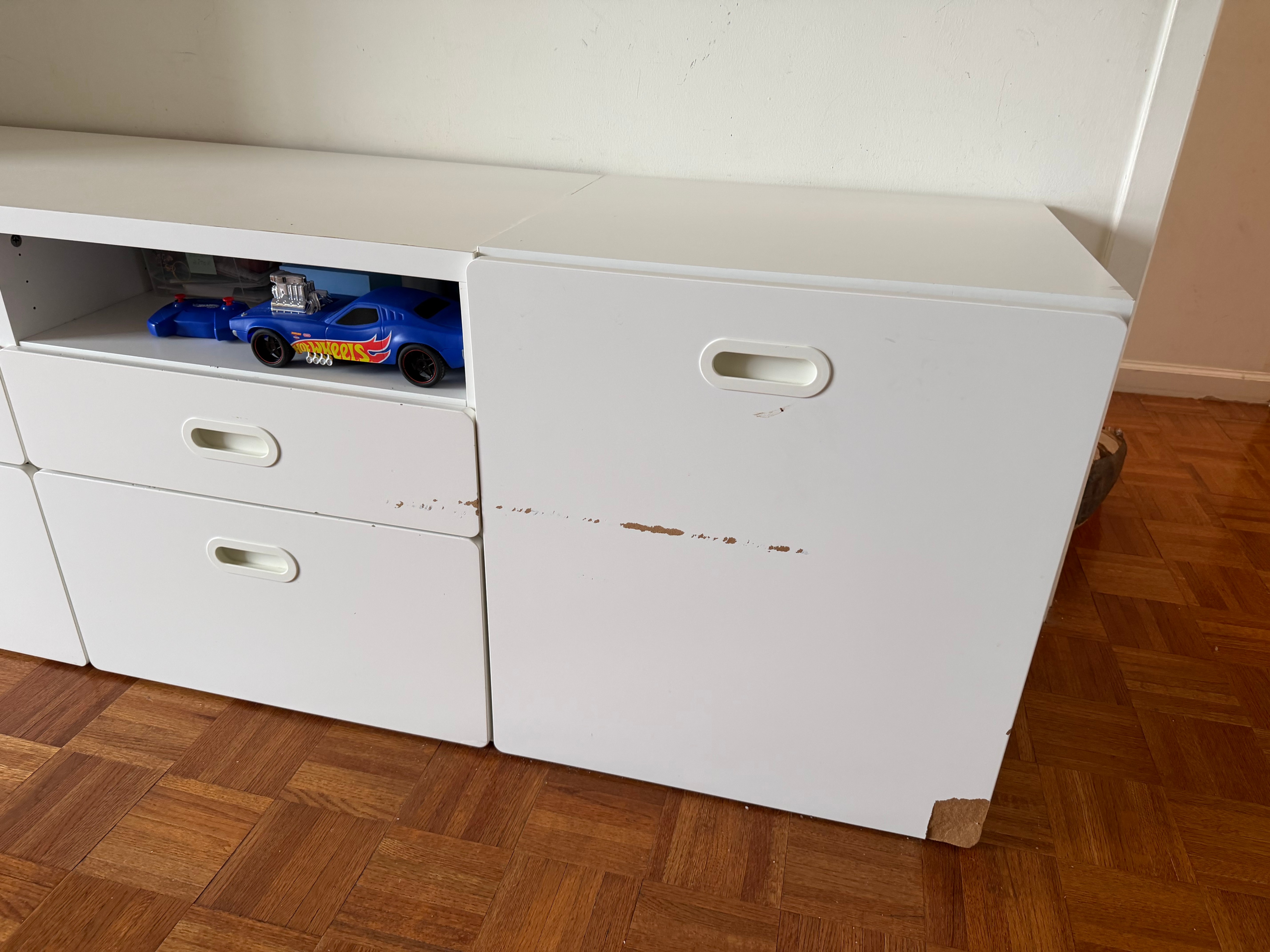 White Modular IKEA STUVA Storage Unit with Shelves and Drawers - photo 3
