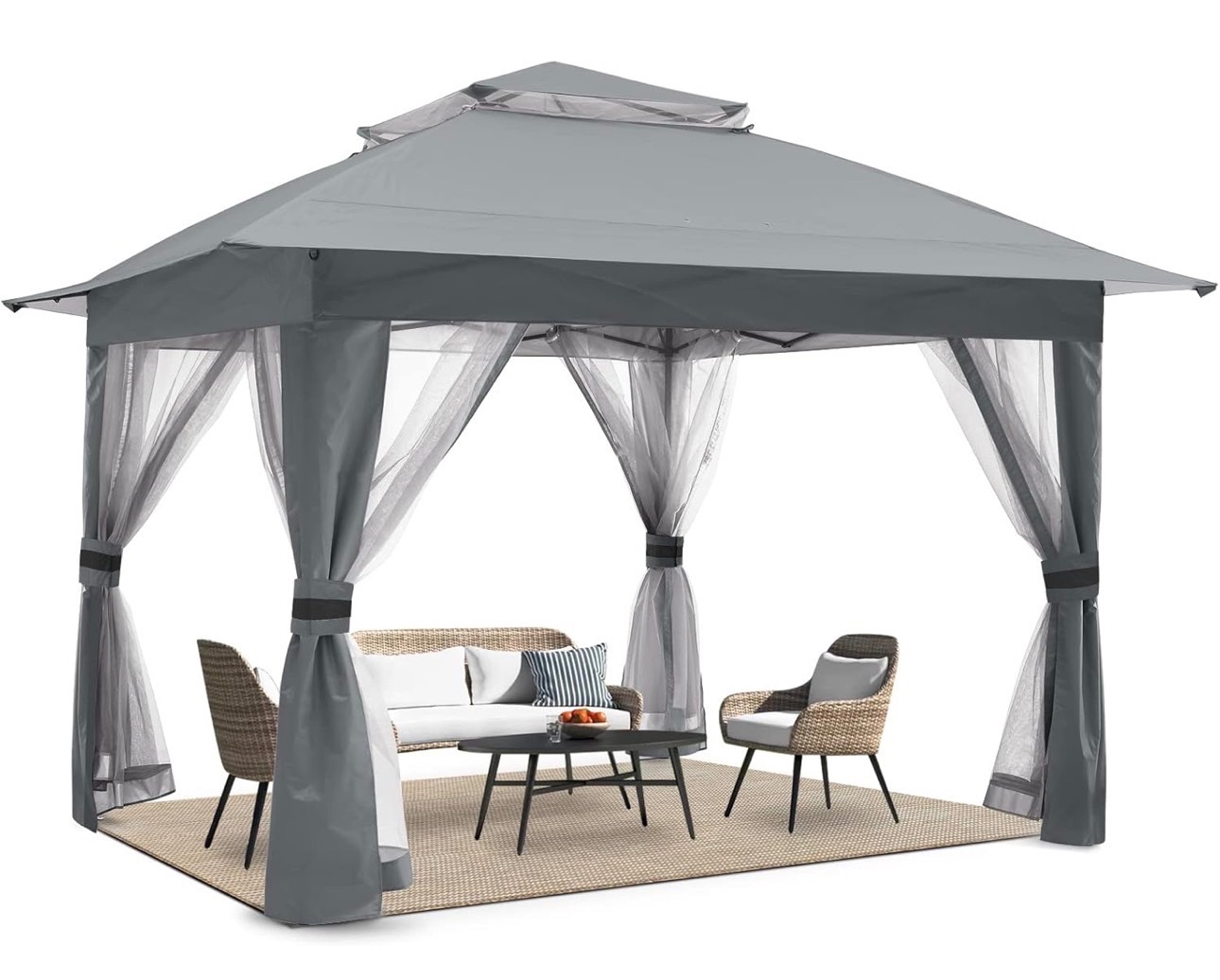 NEW: Pop Up Canopy 13x13ft Instant Folding Shelter Netting Walls - photo 4
