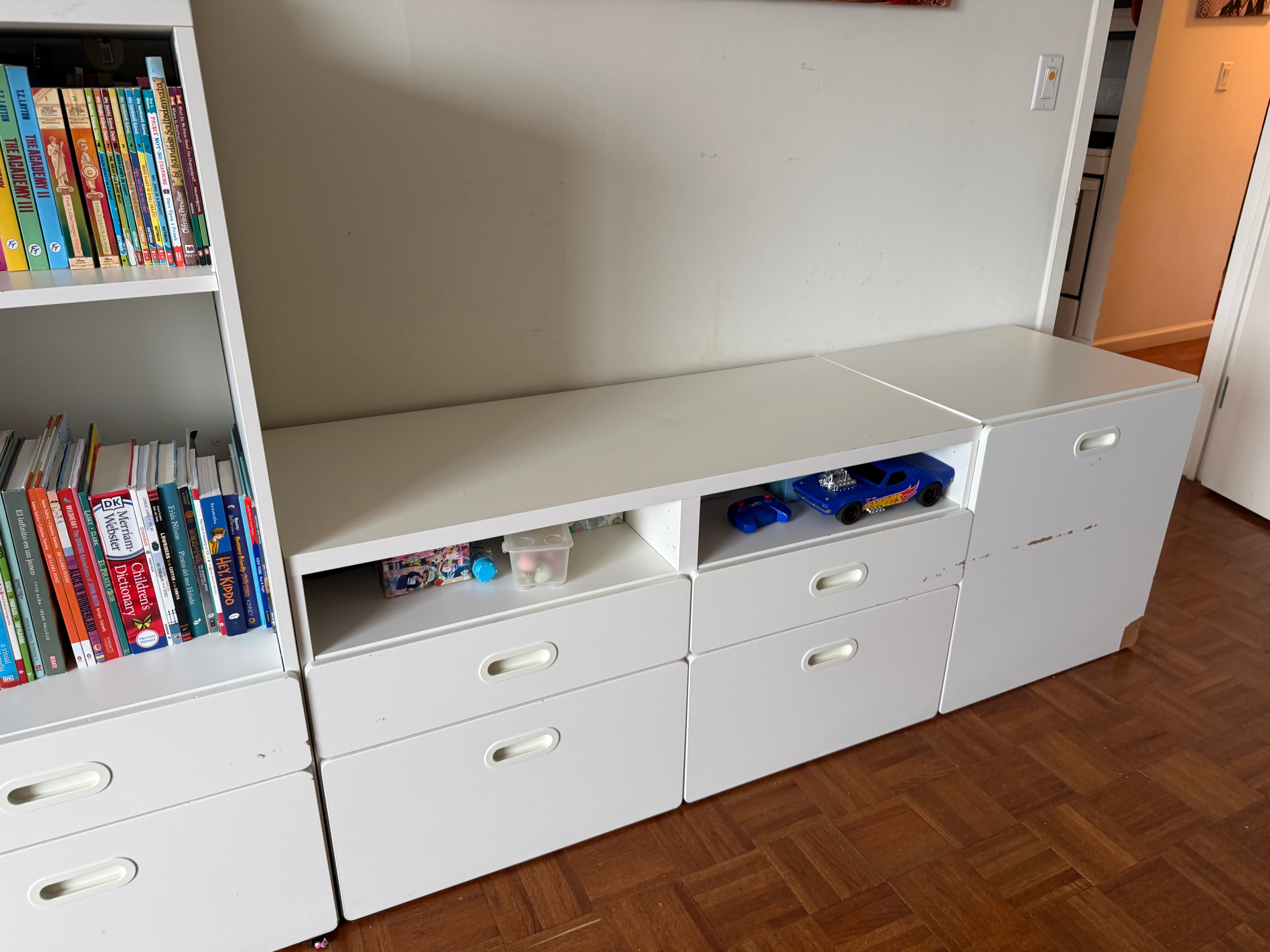 White Modular IKEA STUVA Storage Unit with Shelves and Drawers - photo 2