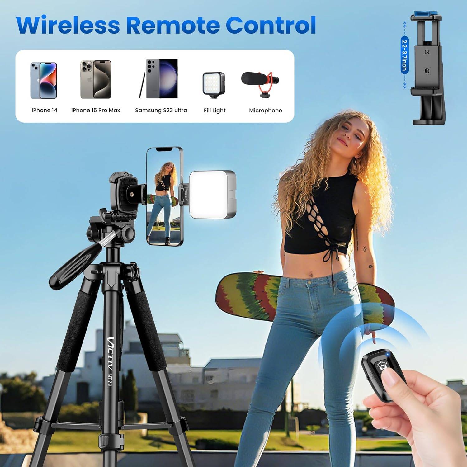 72-inch Camera Tripod Aluminum - photo 5