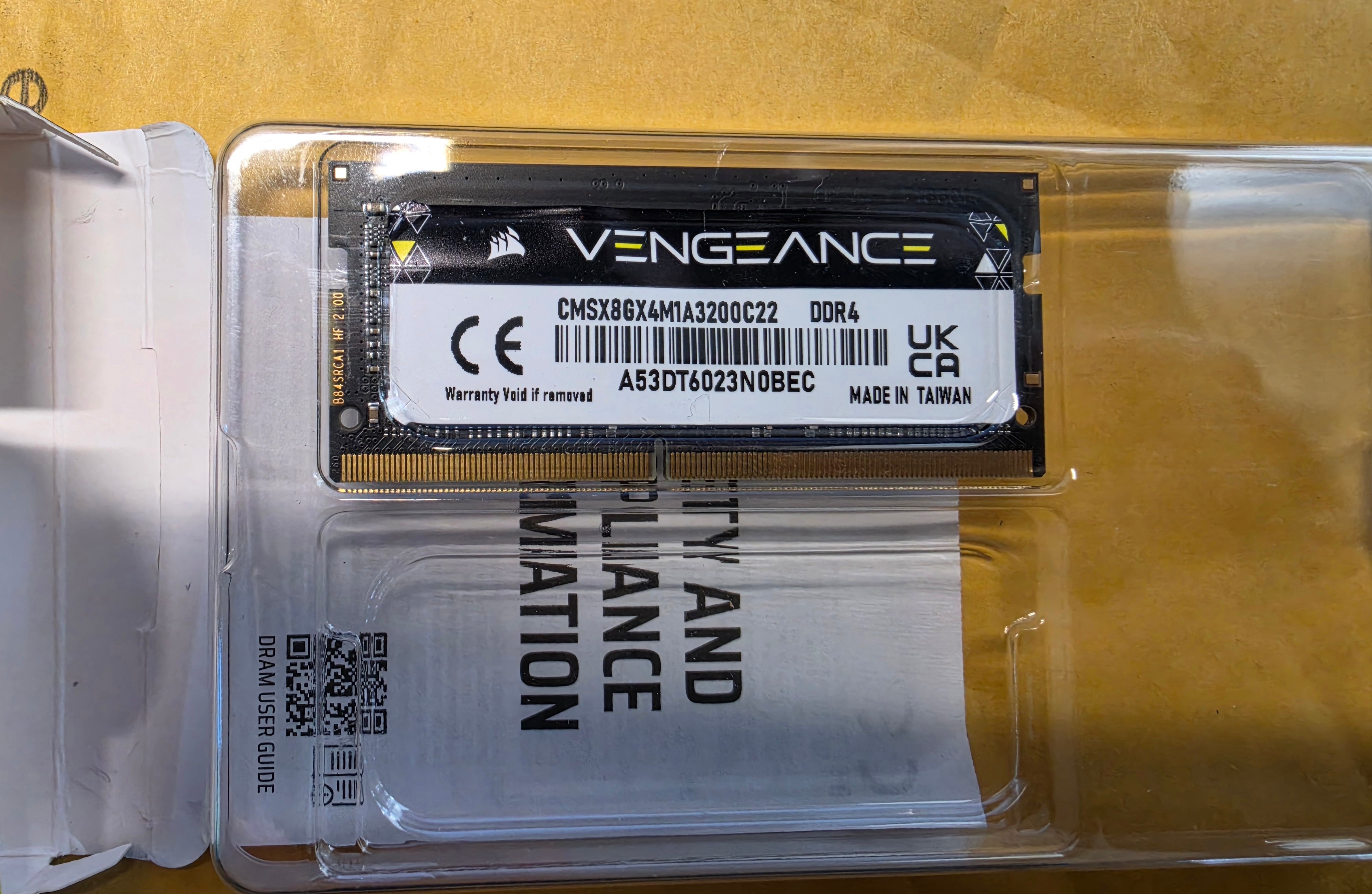 NEW | Corsair Vengeance DDR4 8GB 3200MHz Laptop Memory (SODIMM) - photo 3