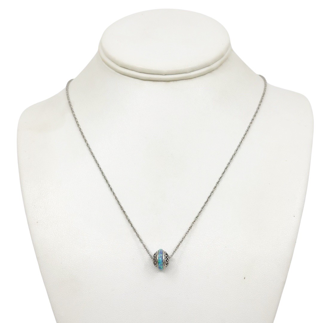 sterling silver Celtic opal bead necklace - GM1210 - photo 4