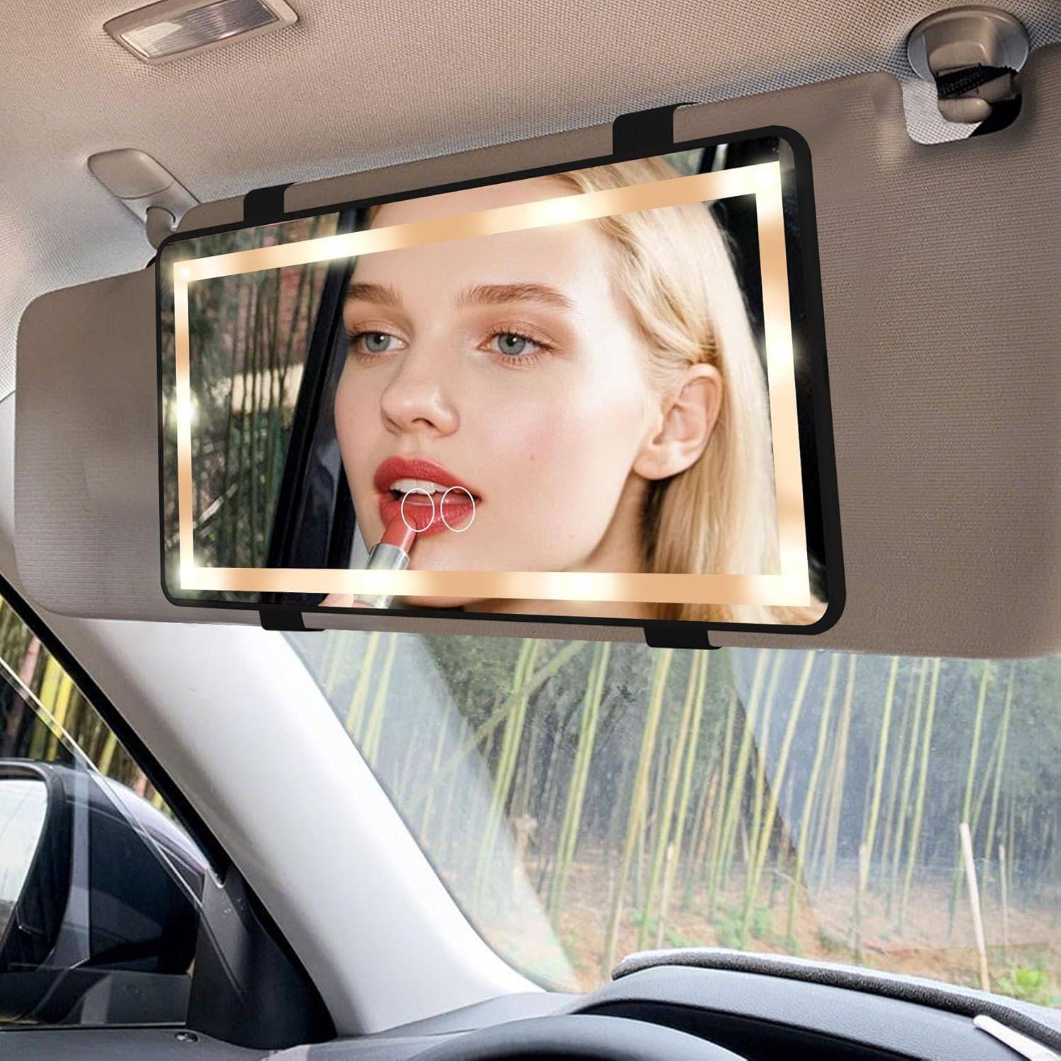 Car Visor Vanity Mirror with Lights