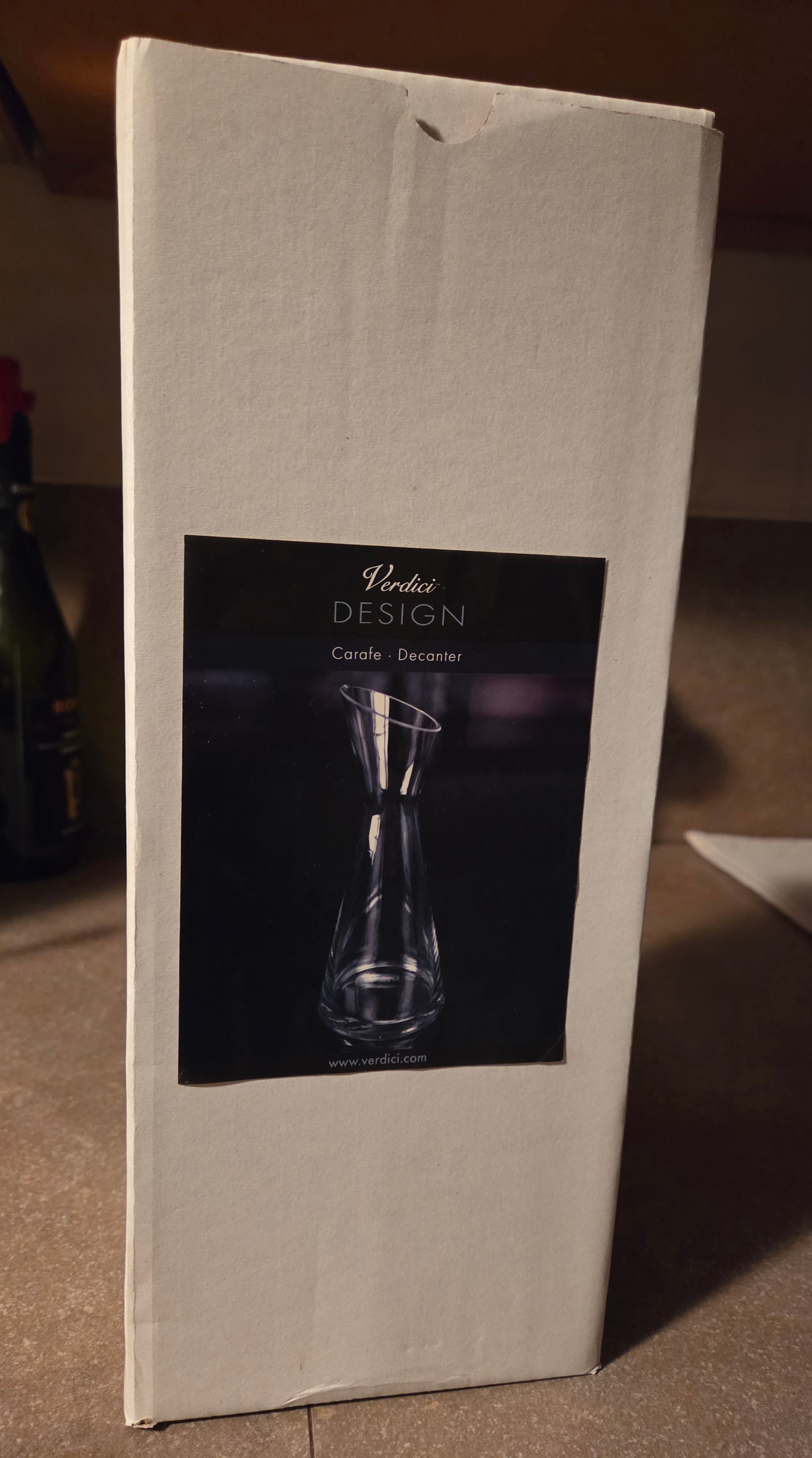 Verdici Design glass carafe decanter (approx. 3/4 L)