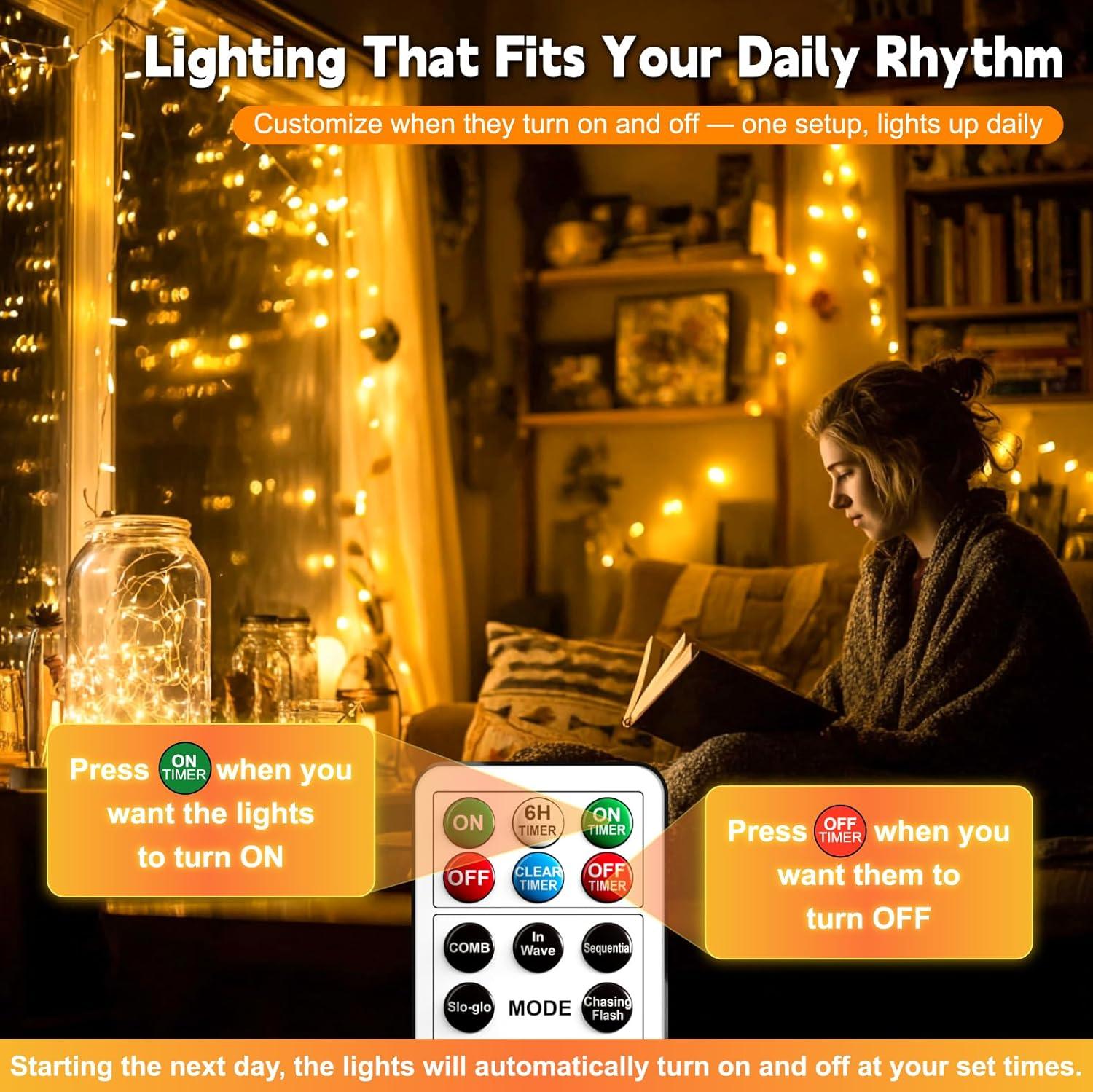 Rechargeable LED String Lights with Remote - photo 3