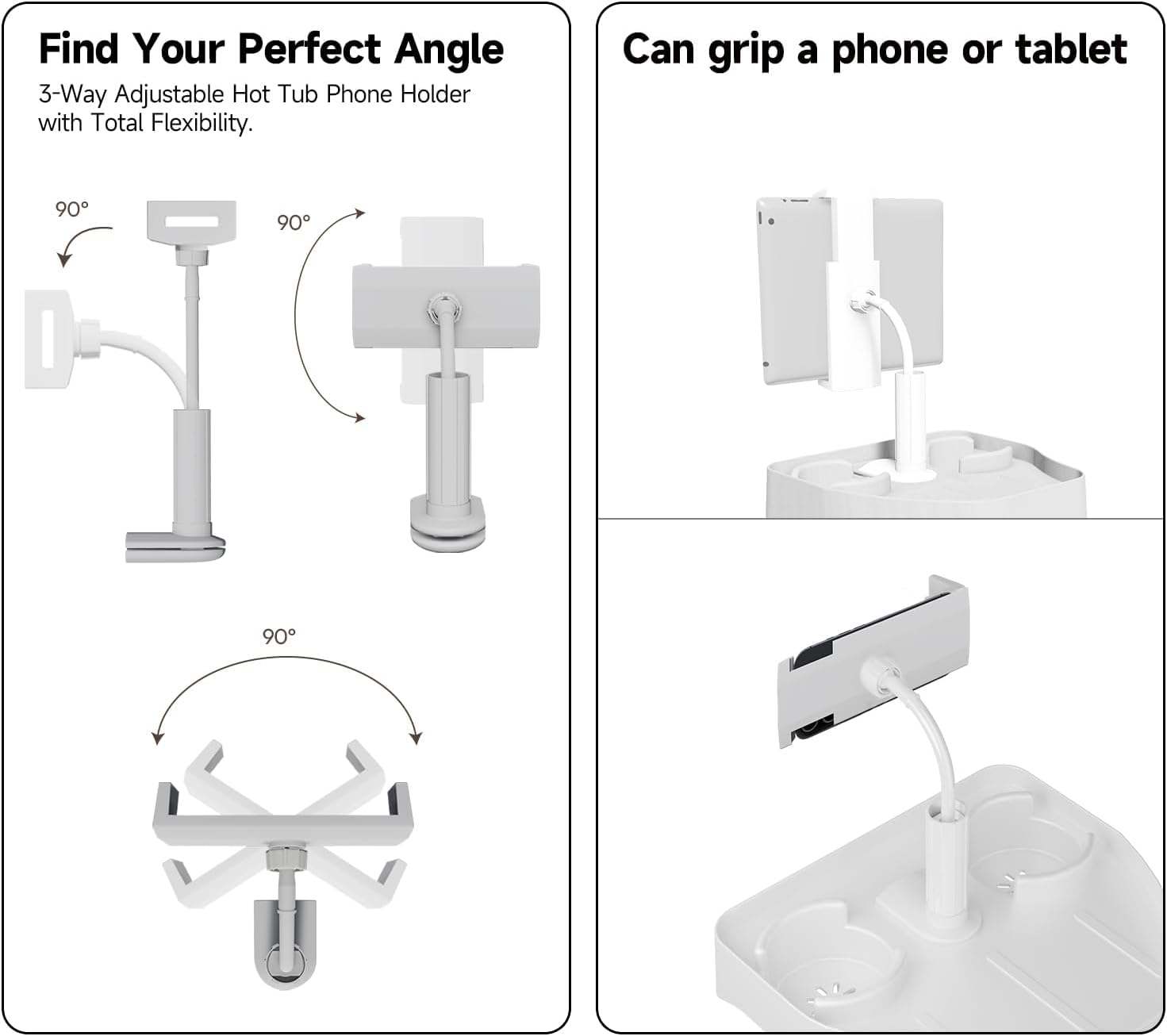 Hot Tub Side Table with Phone Holder and Dual Drink HolderS - photo 4