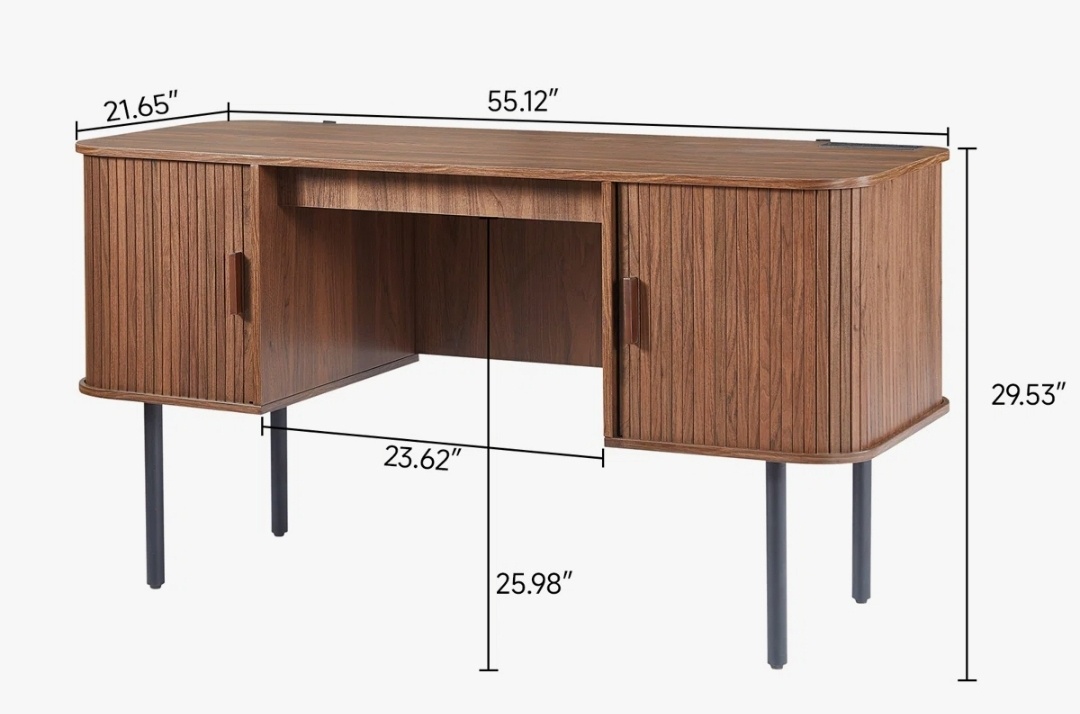 BRAND NEW Mid-Century Modern Style 55" Desk with Storage - photo 3