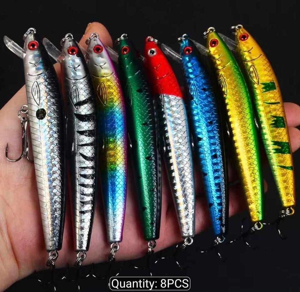 Floating Minnow Fishing Lures - 8 Pack - photo 4