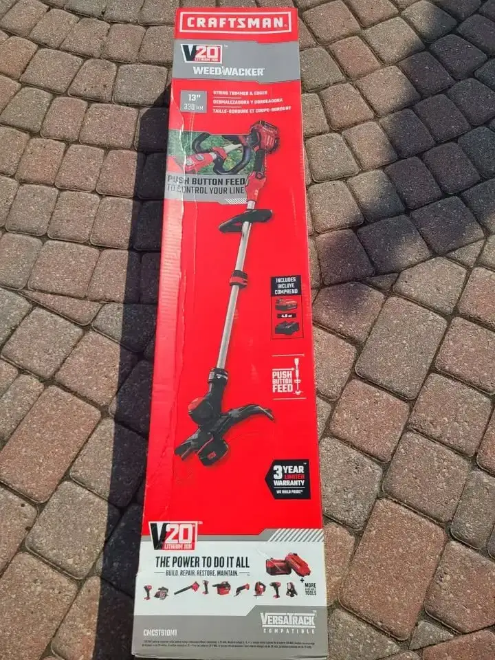 🔥NEW CRAFTSMAN 20V Brushless Cordless String Trimmer with 4AH