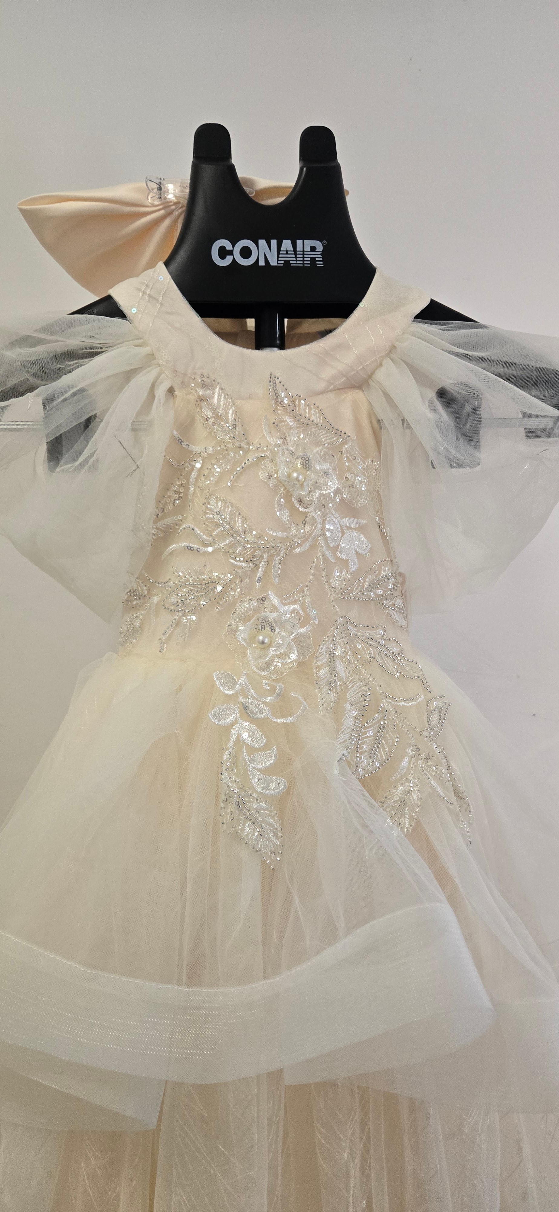 Girls' Embellished Tulle Dress Cream :5363 - photo 2