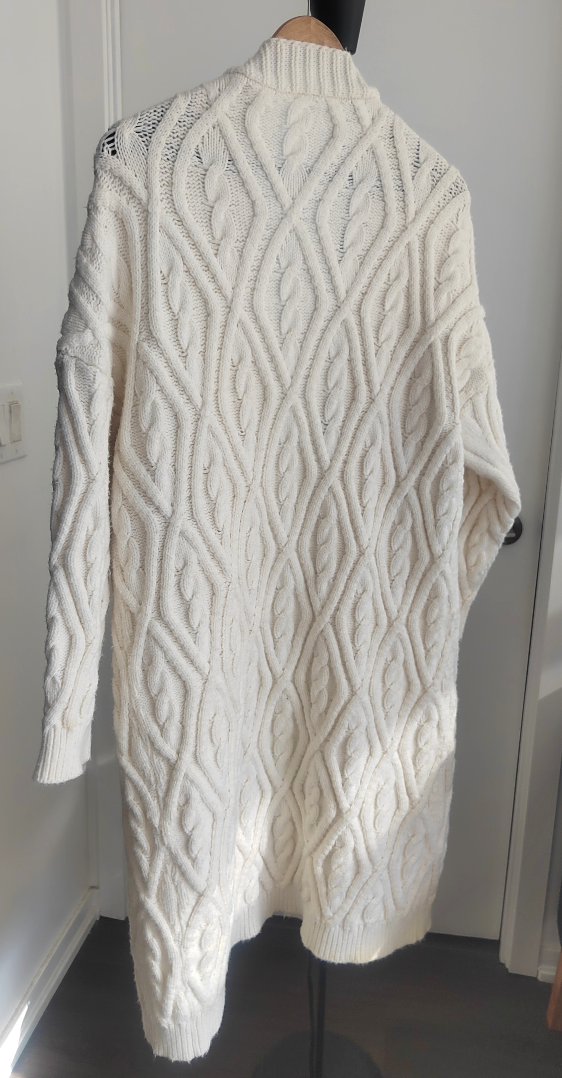 Cream Cable Knit Cardigan - photo 4