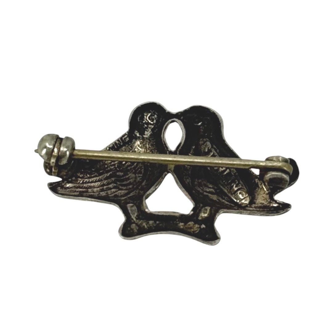 Vintage Sterling silver dove bird brooch - GM309 - photo 3