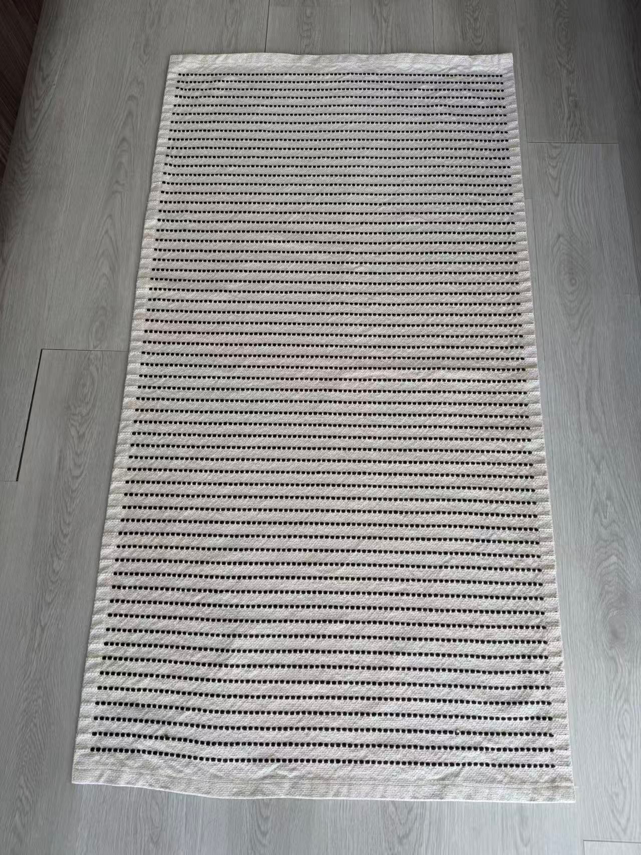 Ikea STARREKLINTE Rug, flatwoven, natural/black - photo 2