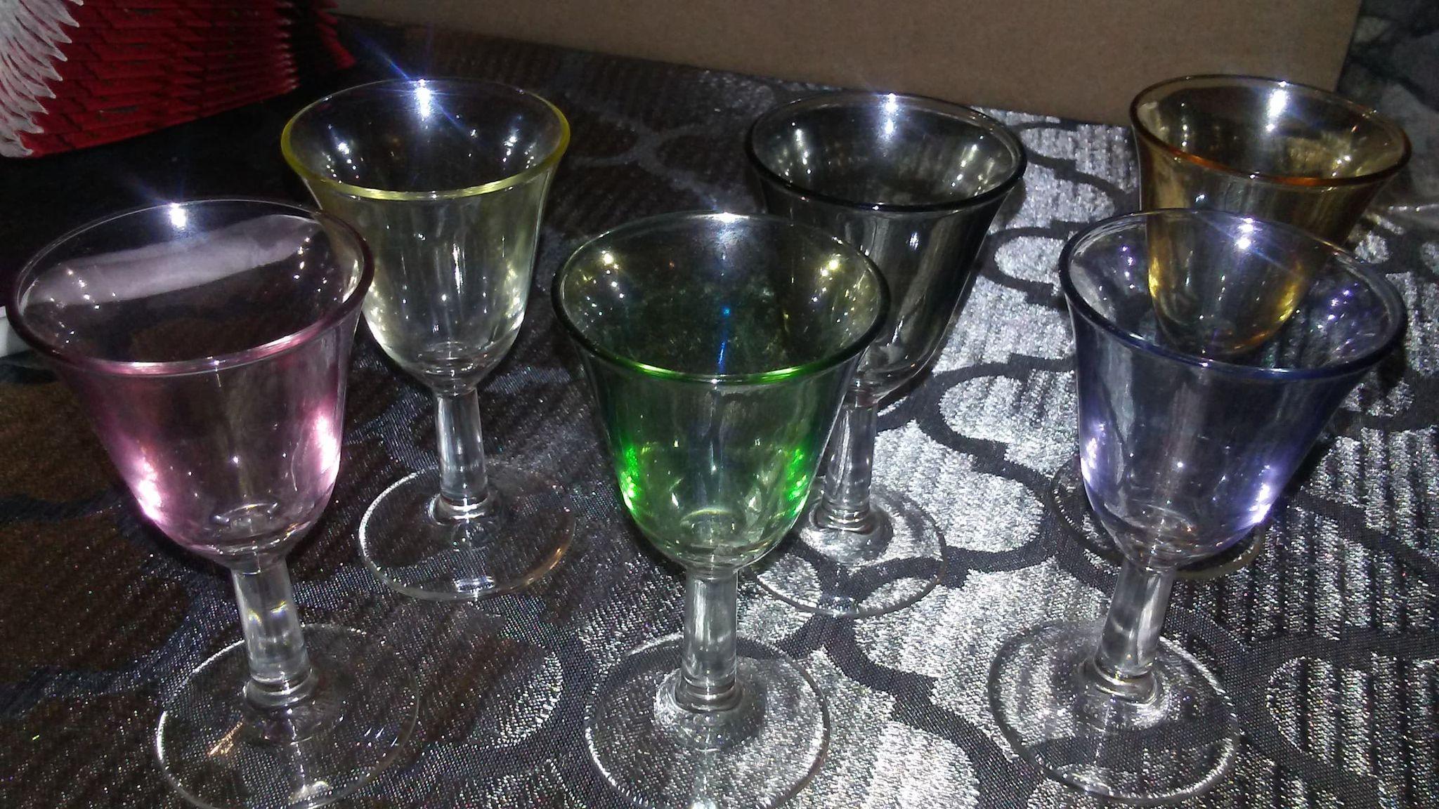 Liquor Glasses Different Colours