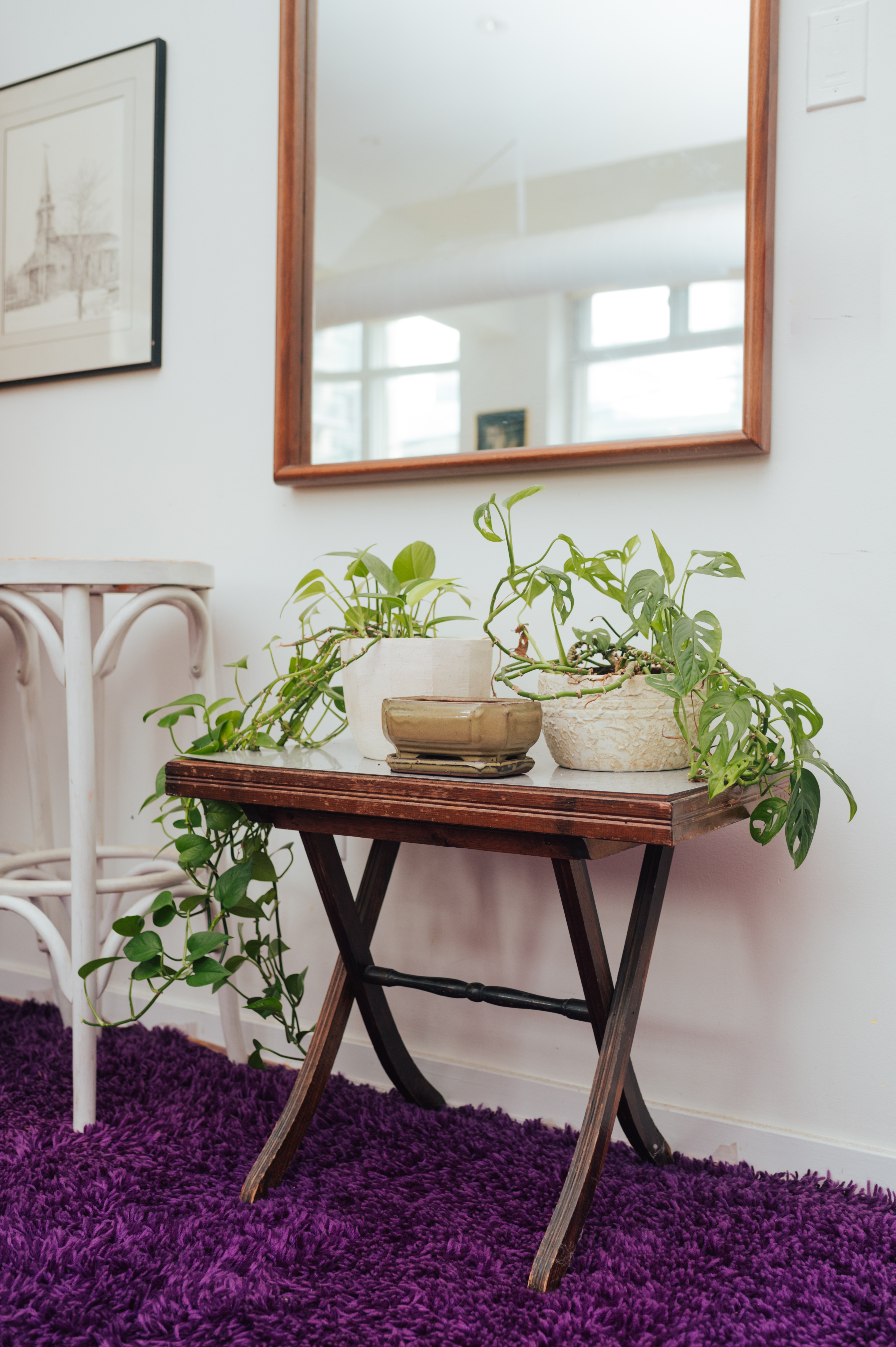 1960s Atomic Laminate Folding Plant Table - photo 4