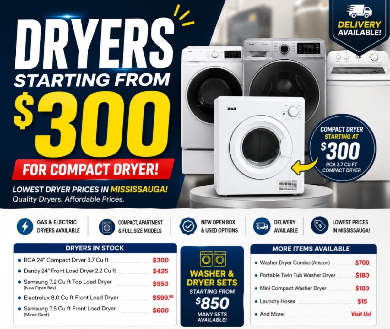 🚨 DRYER SALE STARTING FROM JUST $300! 🚨