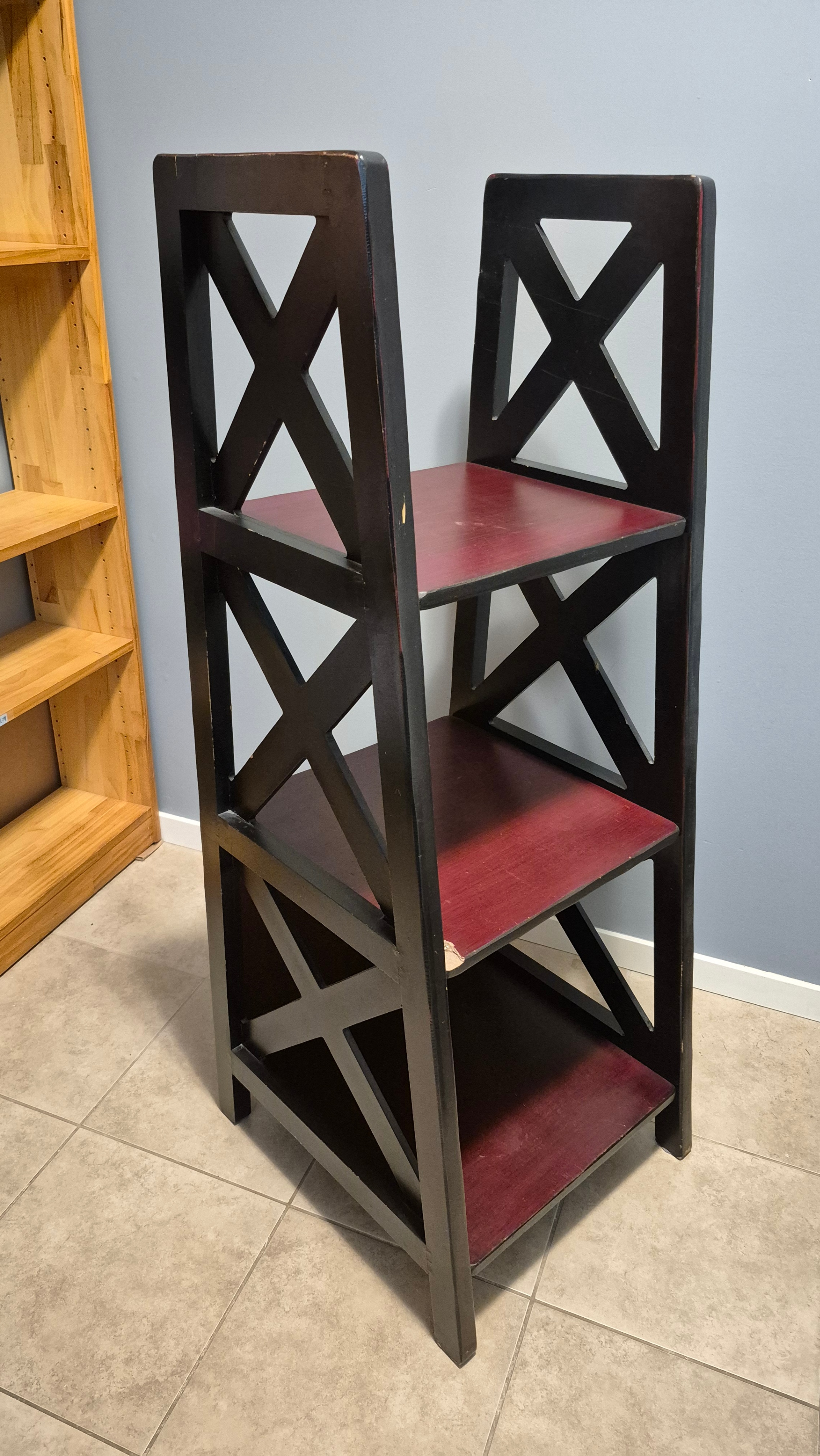 Dark Wood 3-Shelf Bookcase - photo 2