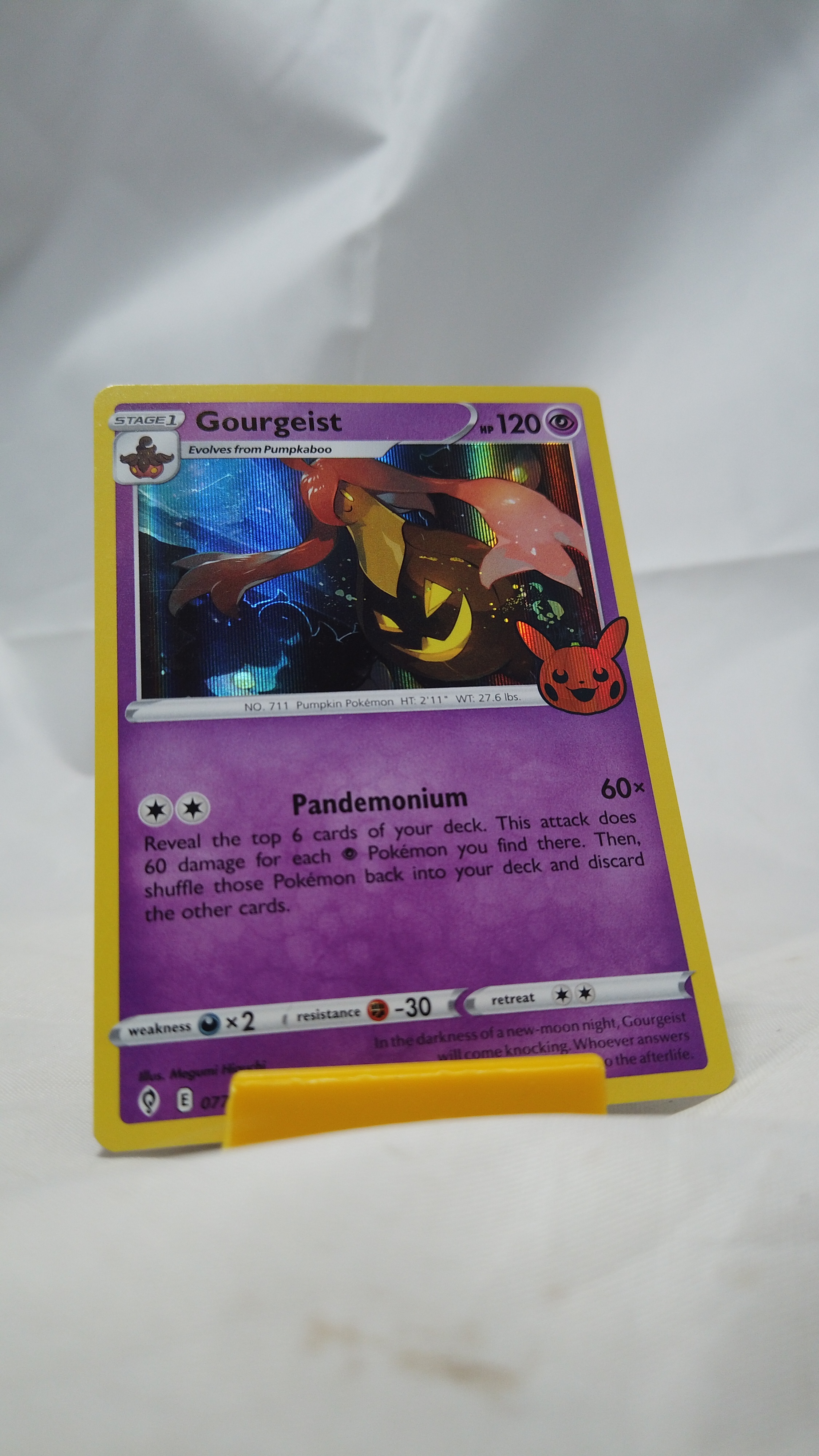 Pokemon Gourgeist 77/203 trick or trade Holo Rare MP