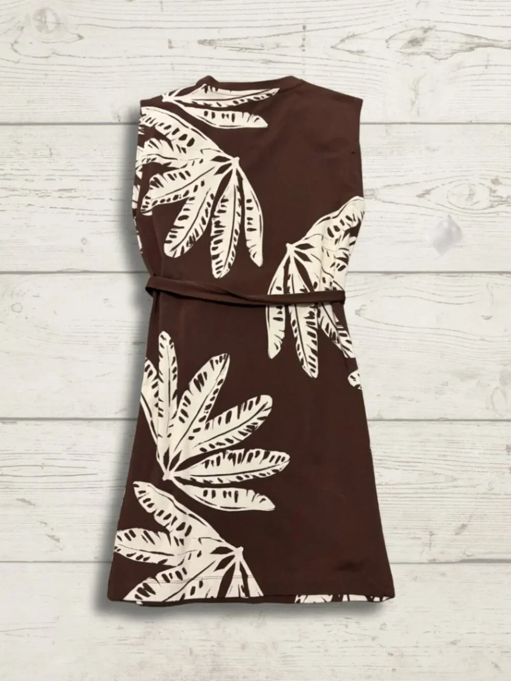 RW&CO Brown Leaf Print Dress – NWT – XS
