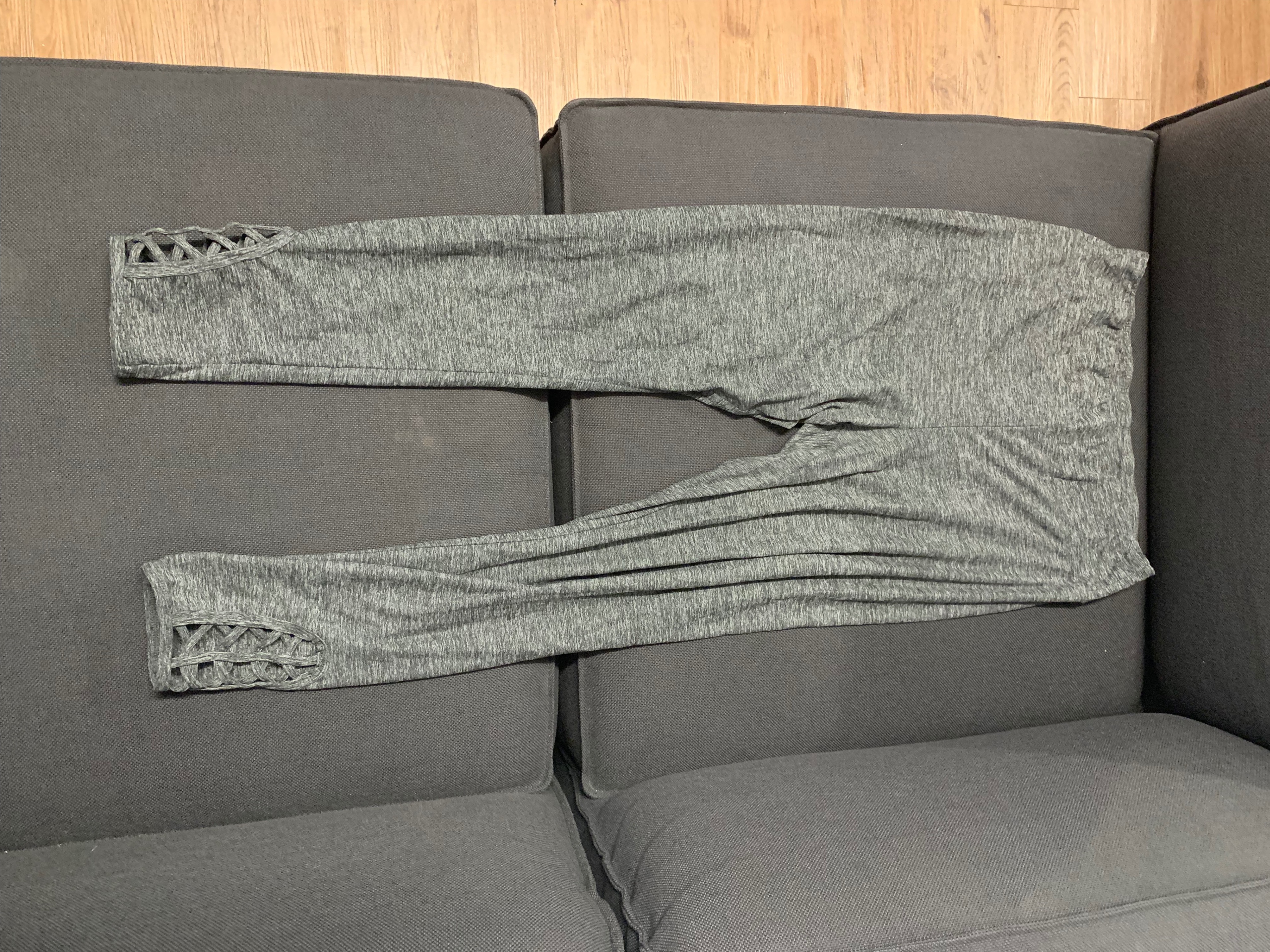 Grey Marl Leggings with Cut-Out Ankle Detail