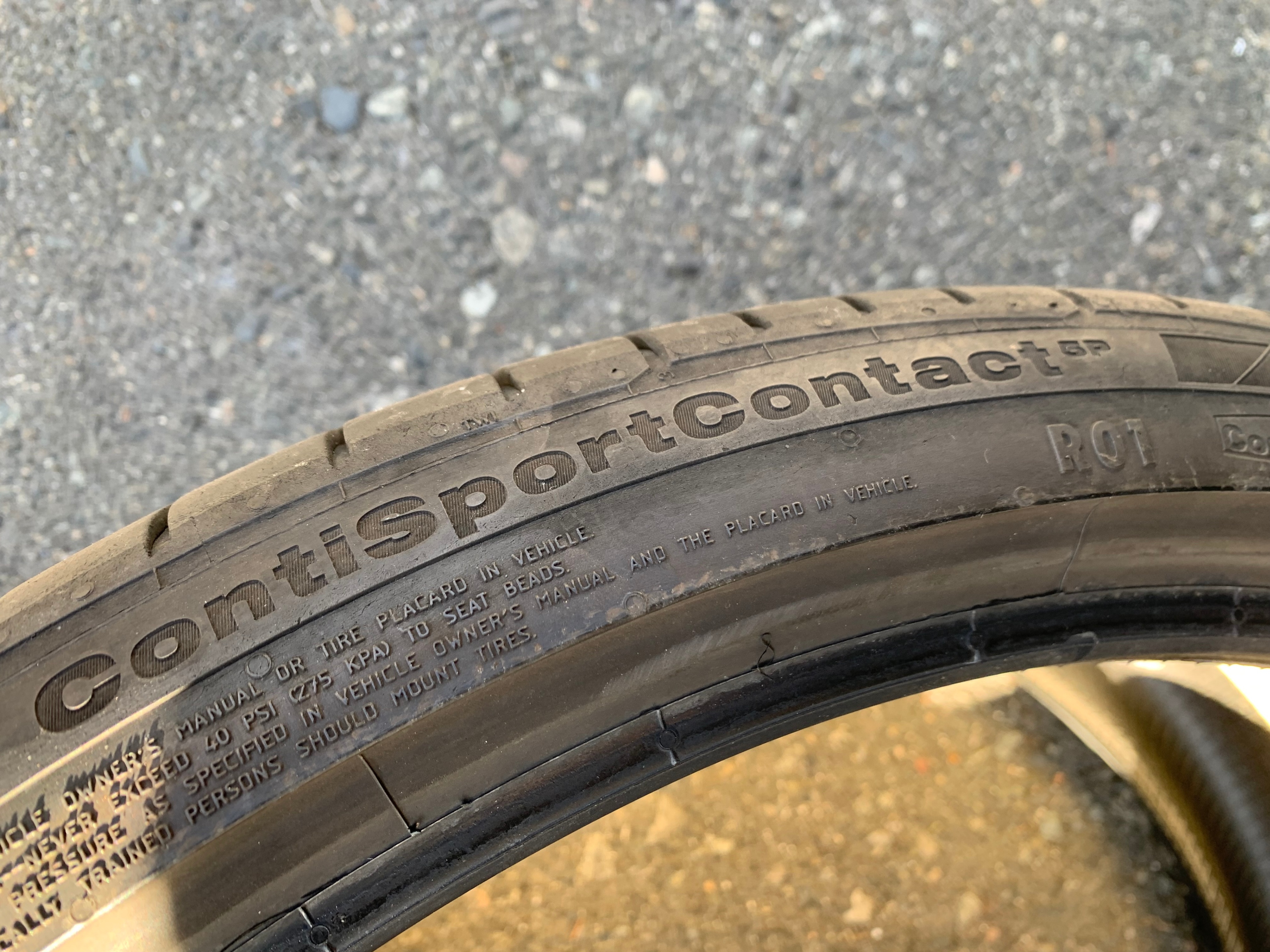 PAIR of 275/30/21 XL Continental Sport contact 5P w 50% tread - photo 5