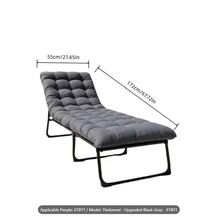 Grey Foldable Outdoor Lounge Chair / Camping Bed - Two sets - photo 5