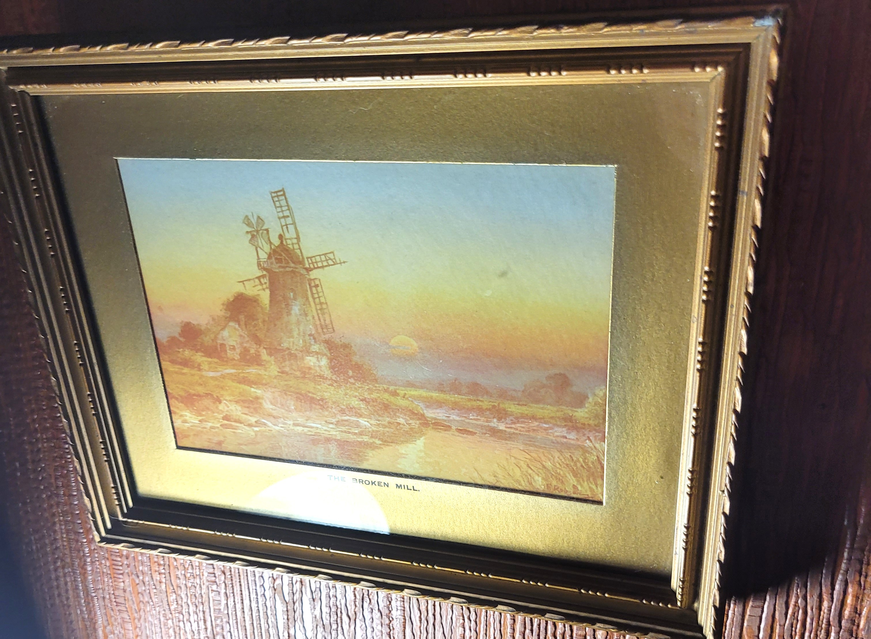 1940s Normill Framed Print The Broken Mill 4134 Made in England - photo 5