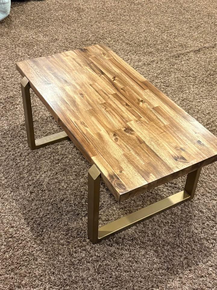 Handcrafted solid wood coffee table