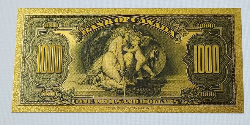Complete Set — 1935 Bank of Canada Gold Foil Banknote Replicas