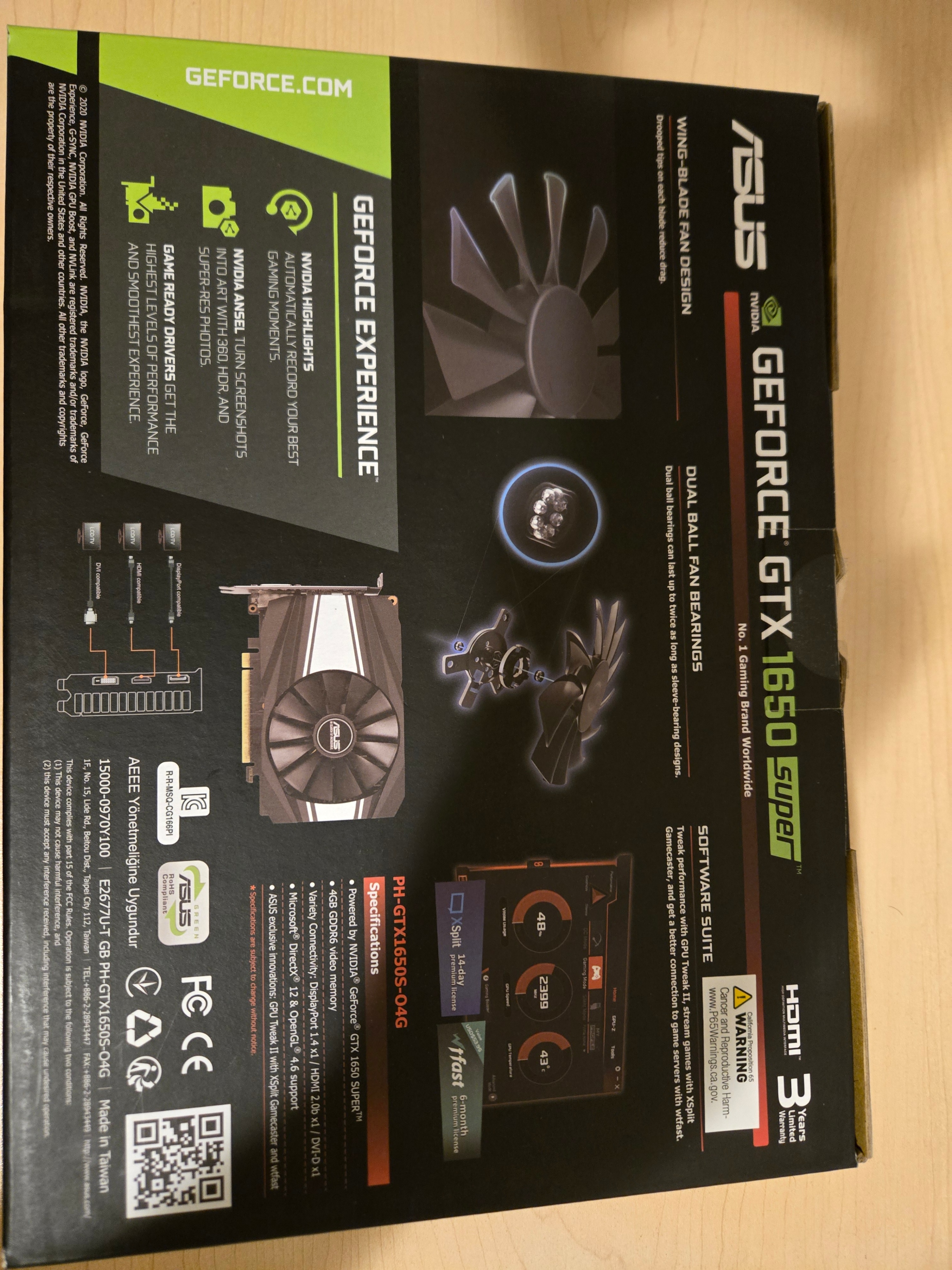 ASUS GTX 1650 SUPER 4GB Graphics Card - Box Included - photo 3