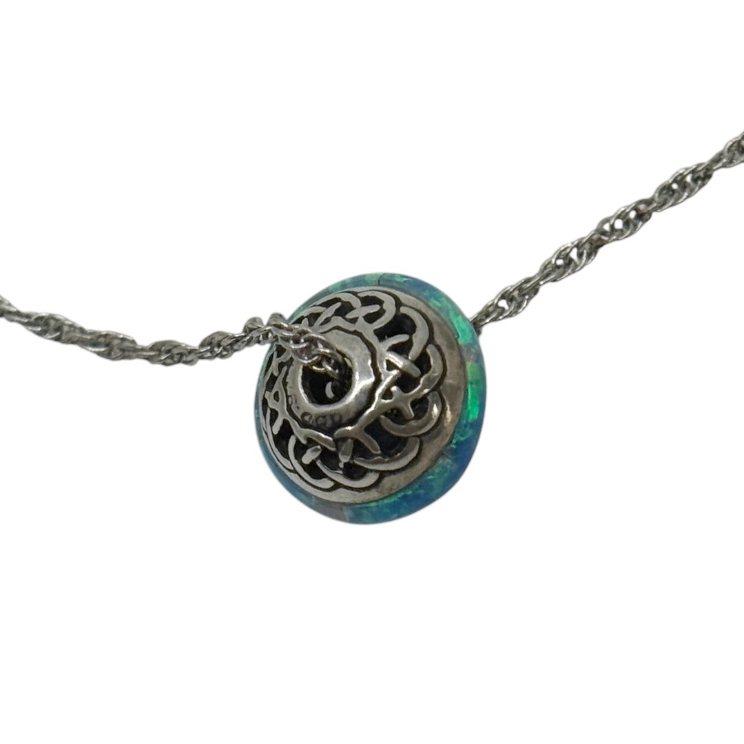 sterling silver Celtic opal bead necklace - GM1210 - photo 3