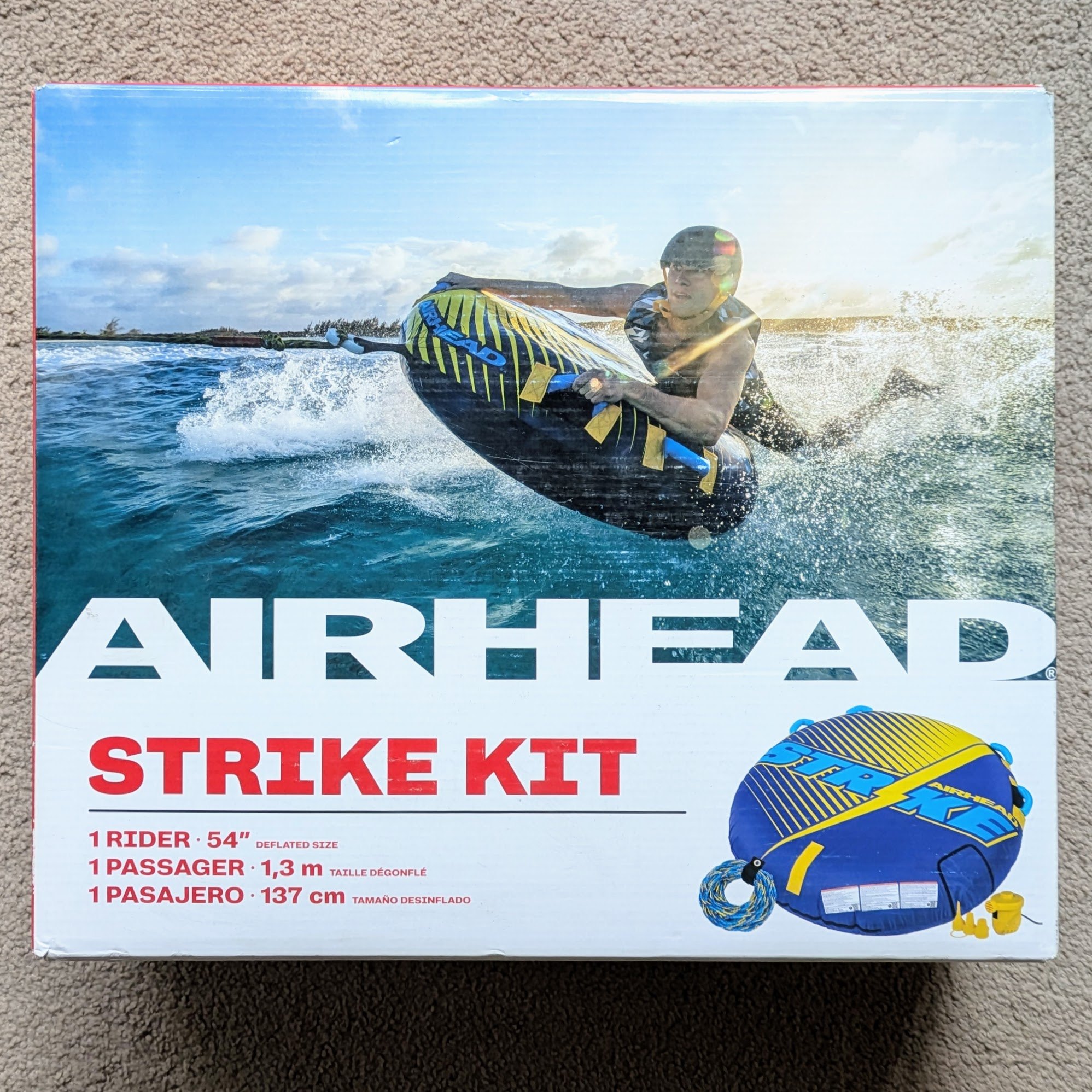Airhead Strike Air-Pump Inflatable Towable Tube