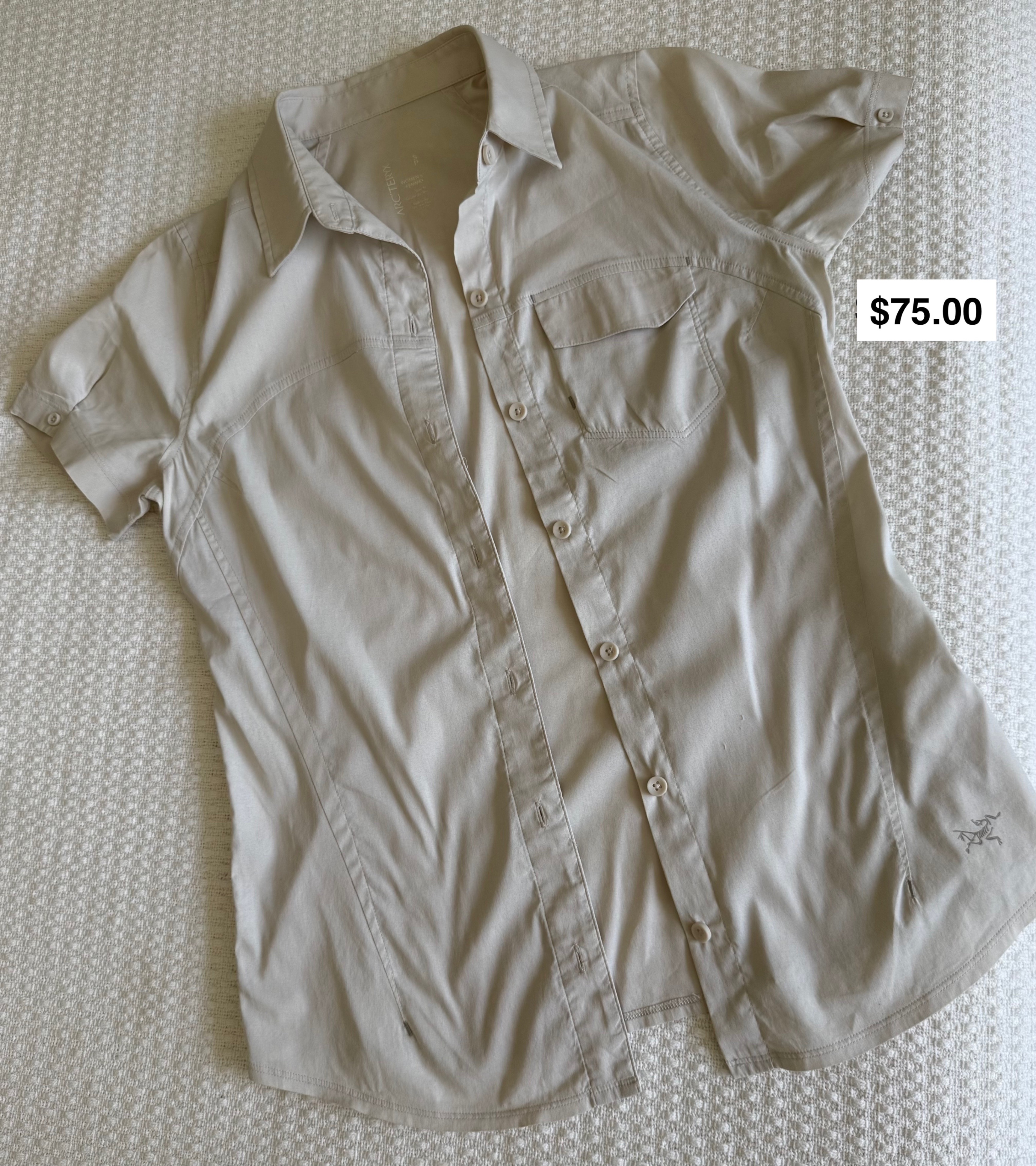 Arc'teryx Short Sleeve Button-Up Shirt - Tan - photo 2