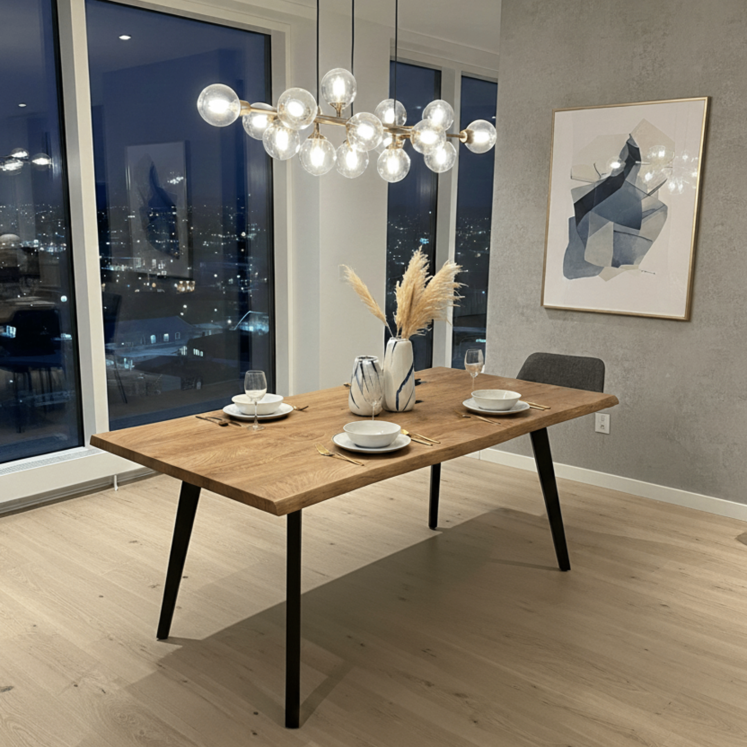 63 Inch Natural Wood Dining Table 160cm | Brand New