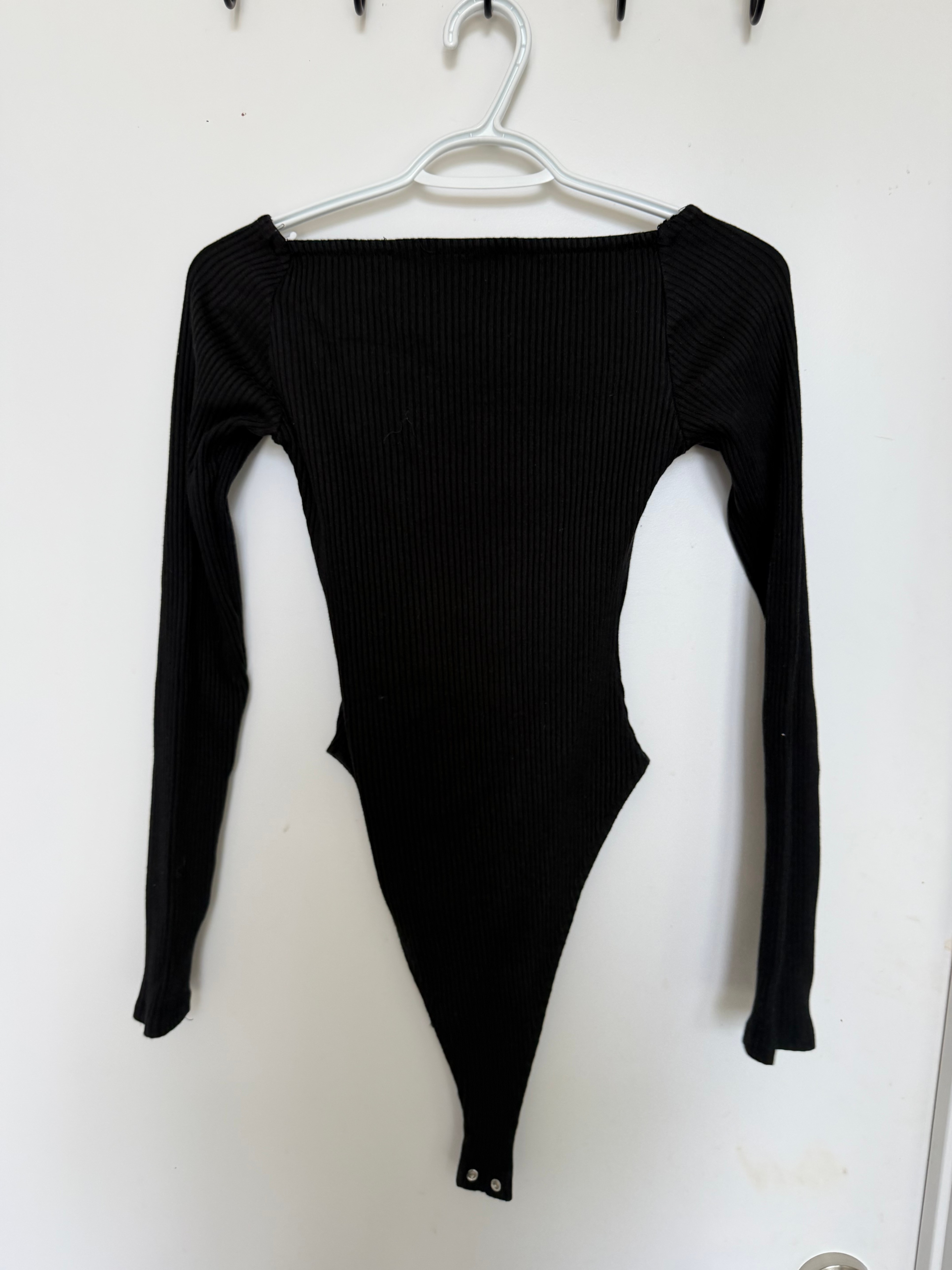 Zara Ribbed Long Sleeve Bodysuit with Sweetheart Neckline - L - photo 2
