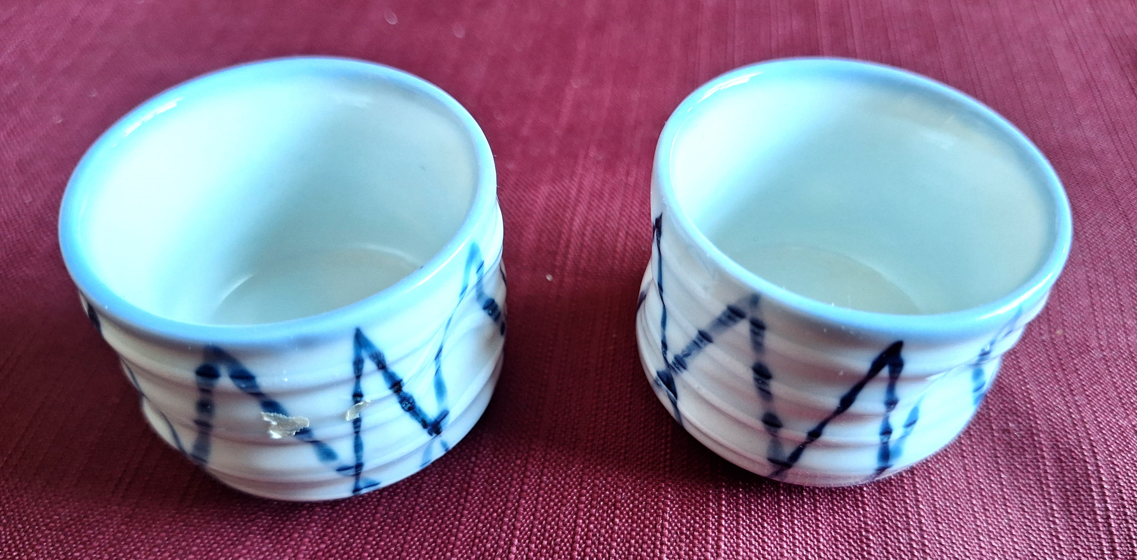 3 Piece Sake Set Ceramic, Sake Pot and Cups from Nagano, Japan - photo 4