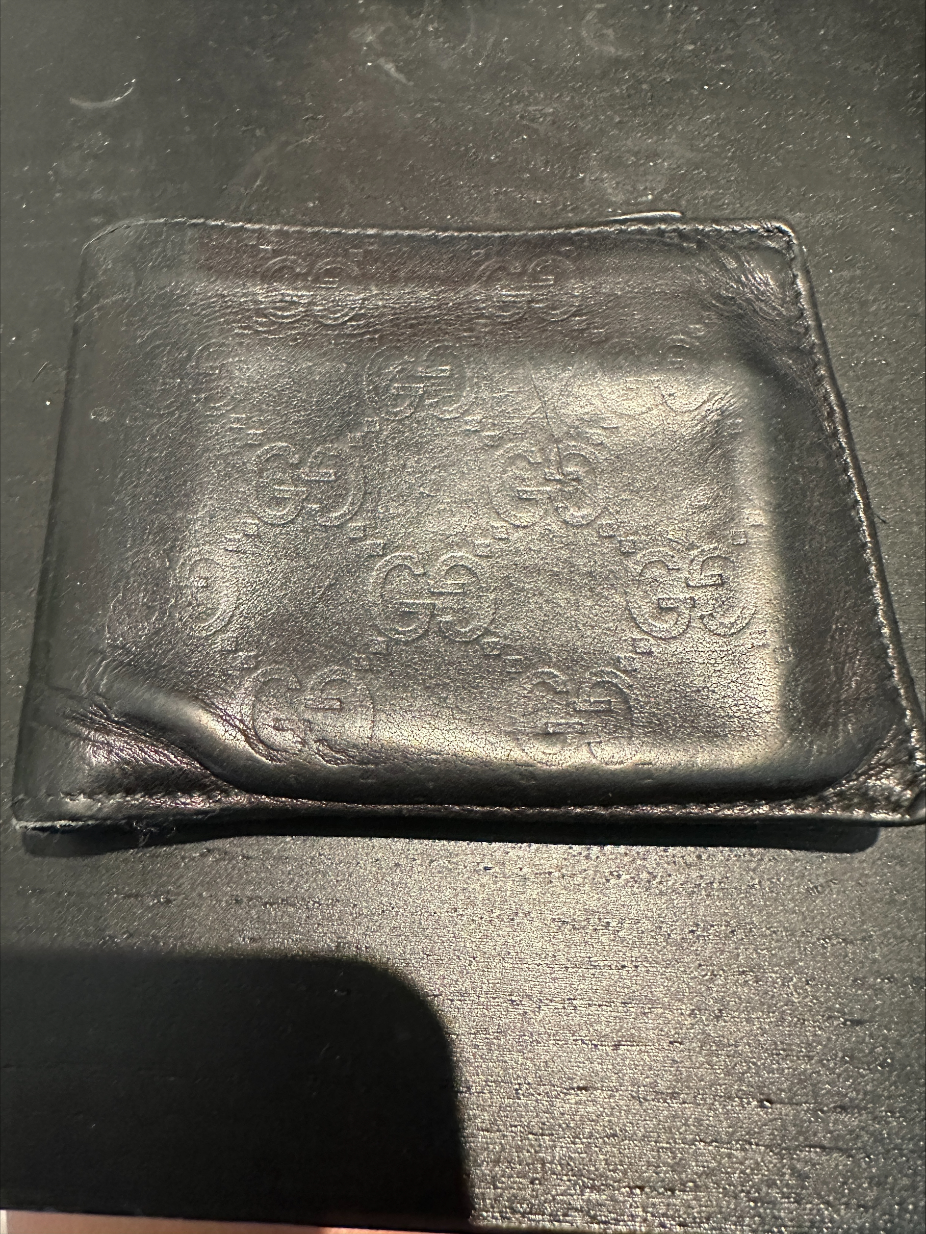 Gucci Black Leather Bi-Fold Wallet