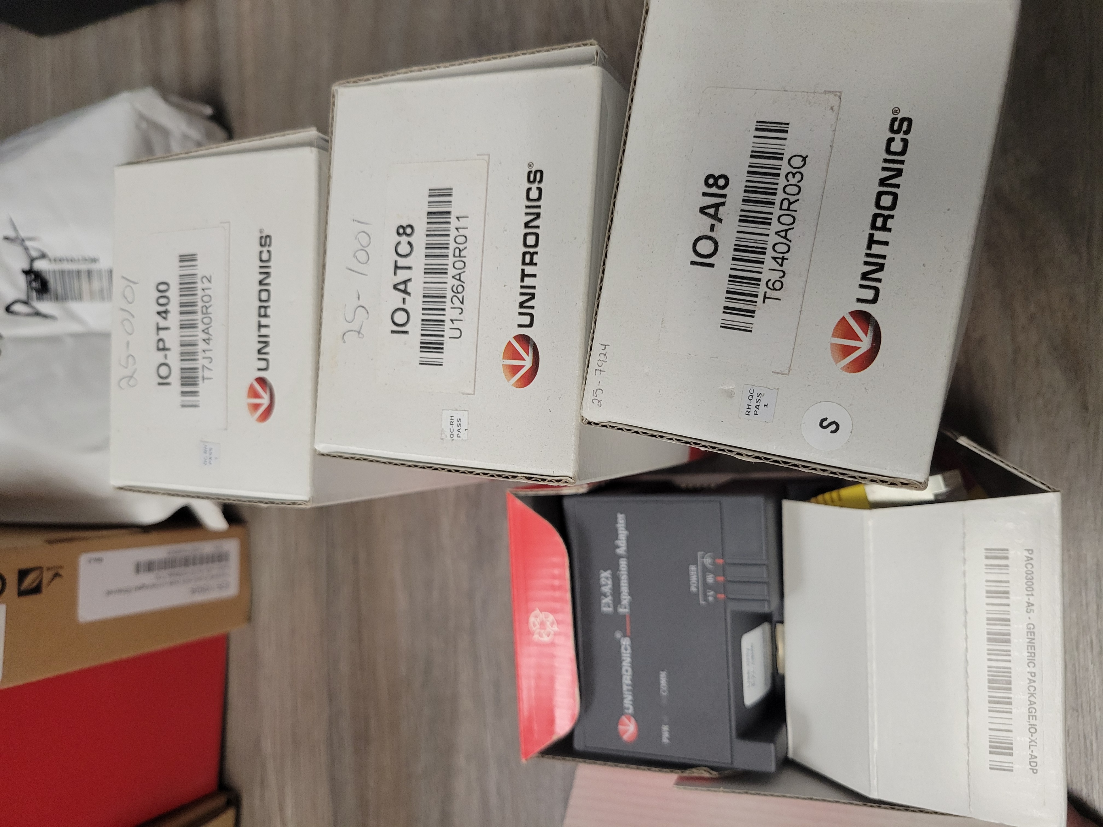 Unitronics IO-AI8, IO-PT400, EX-A2X, IO-ATC8 Expansion Modules