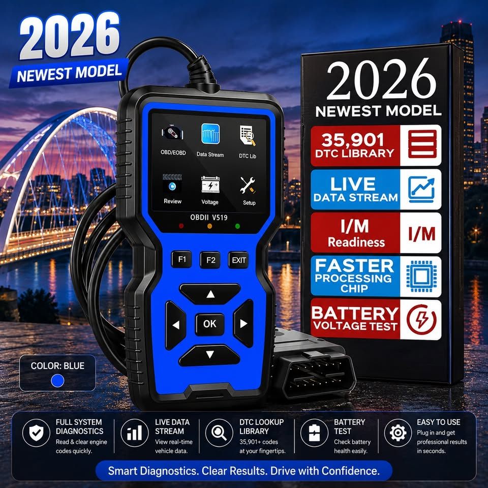 OBDII V519 Car Diagnostic Scanner Code Reader - photo 2