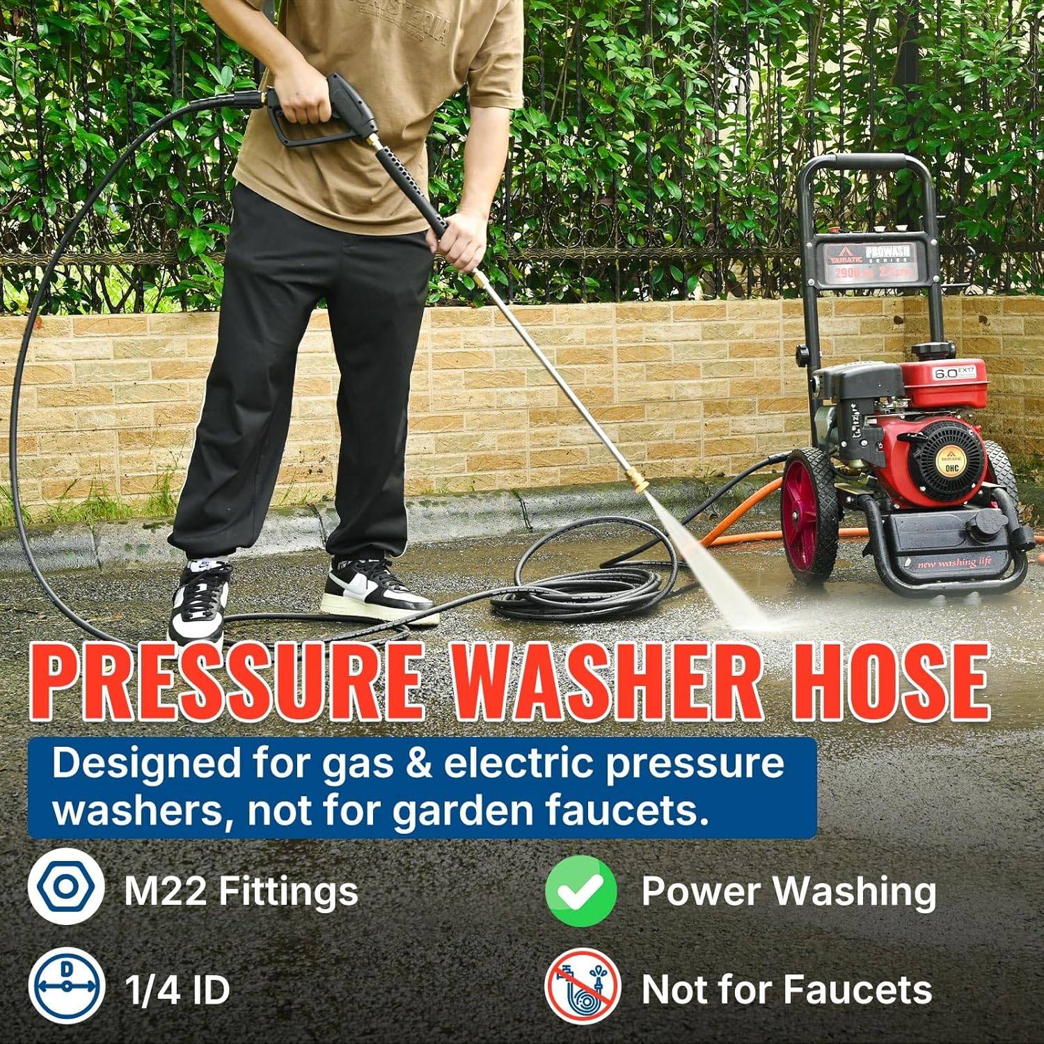 YAMATIC Pressure Washer Hose 25FT 1/4" - photo 3