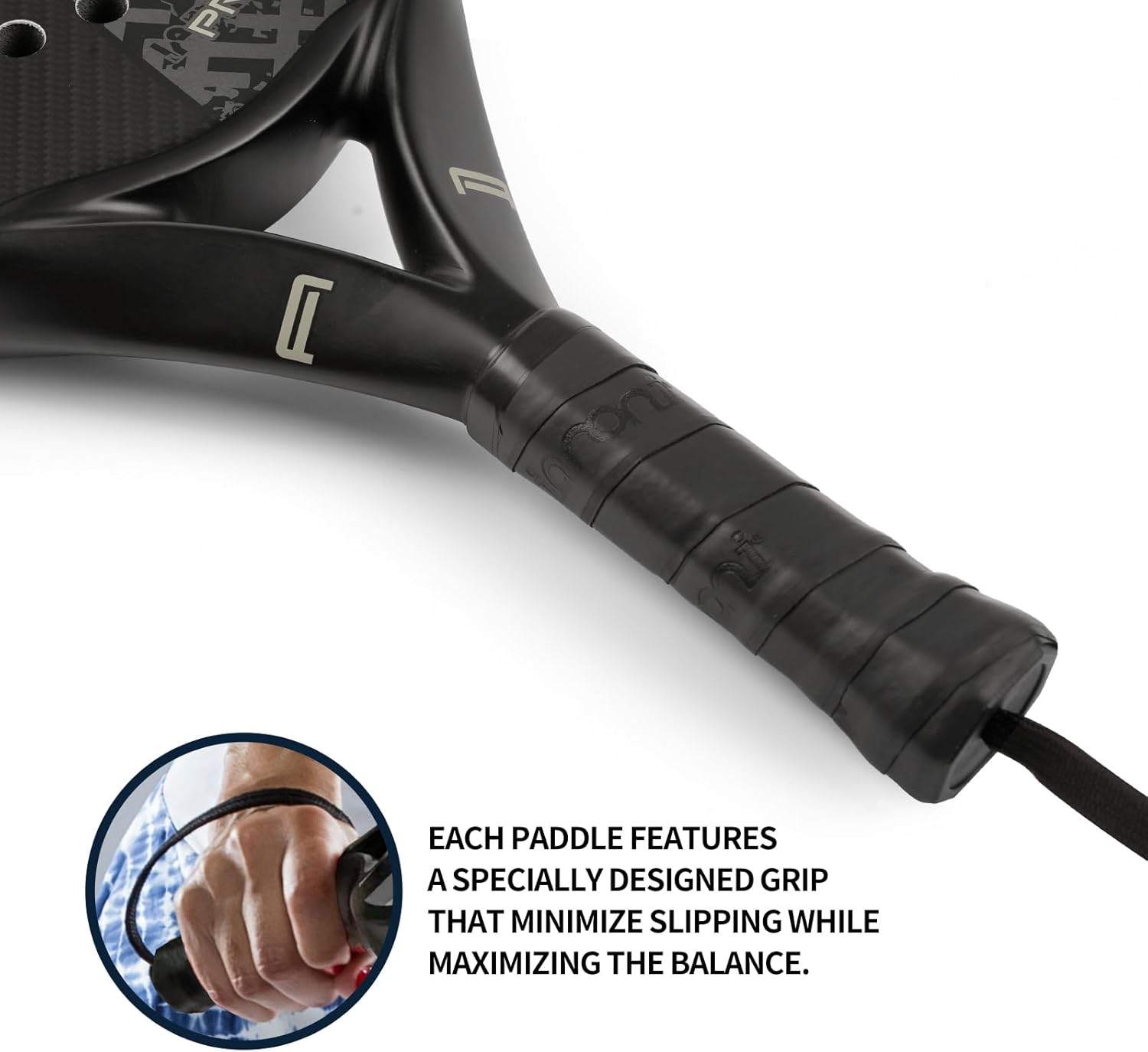 IANONI PR-8200 Padel Racket Carbon Fiber Surface with EVA Memory - photo 3