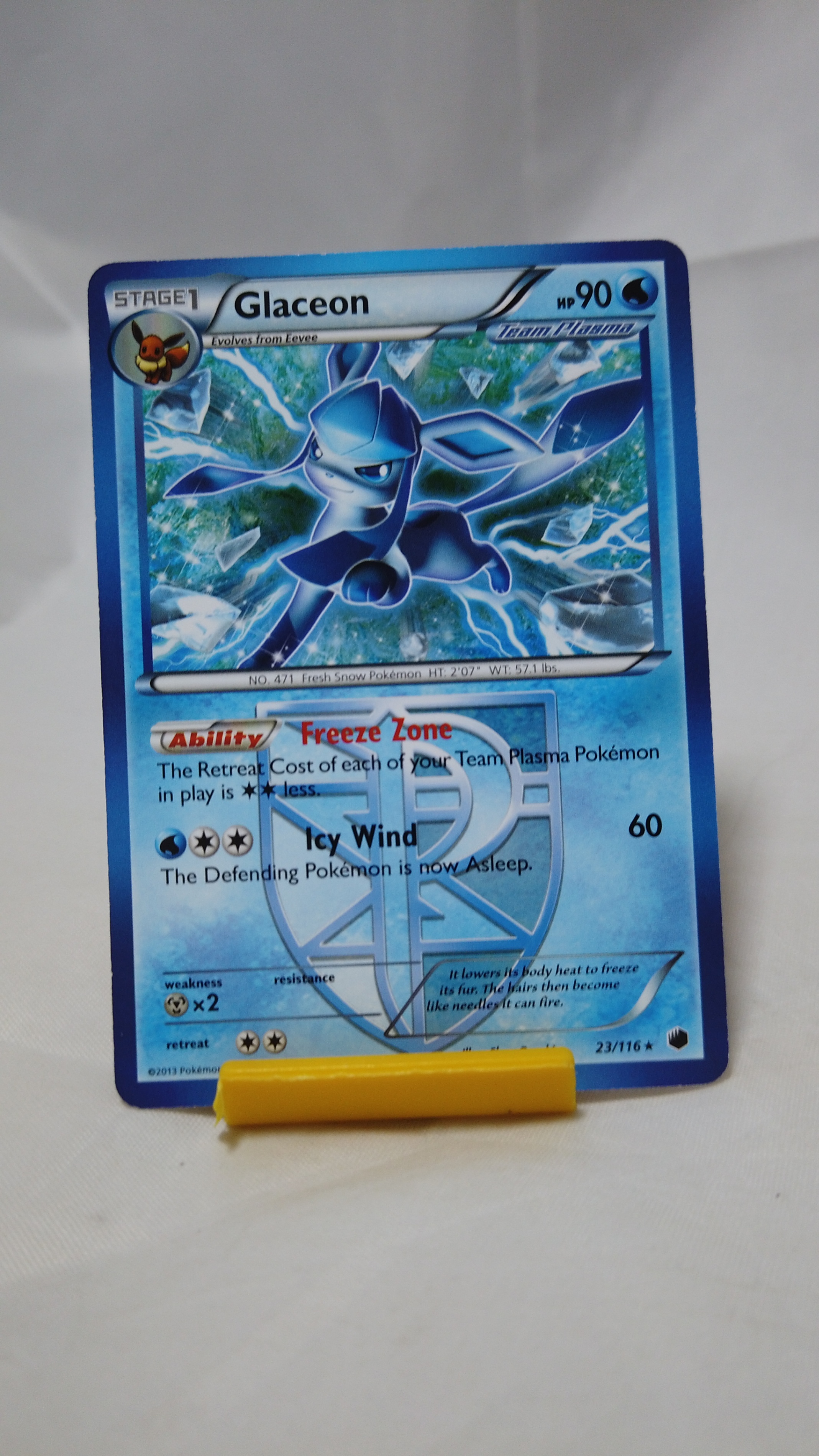 Pokemon Glaceon Team Plasma 23/116 Plasma Freeze Card Rare Non H