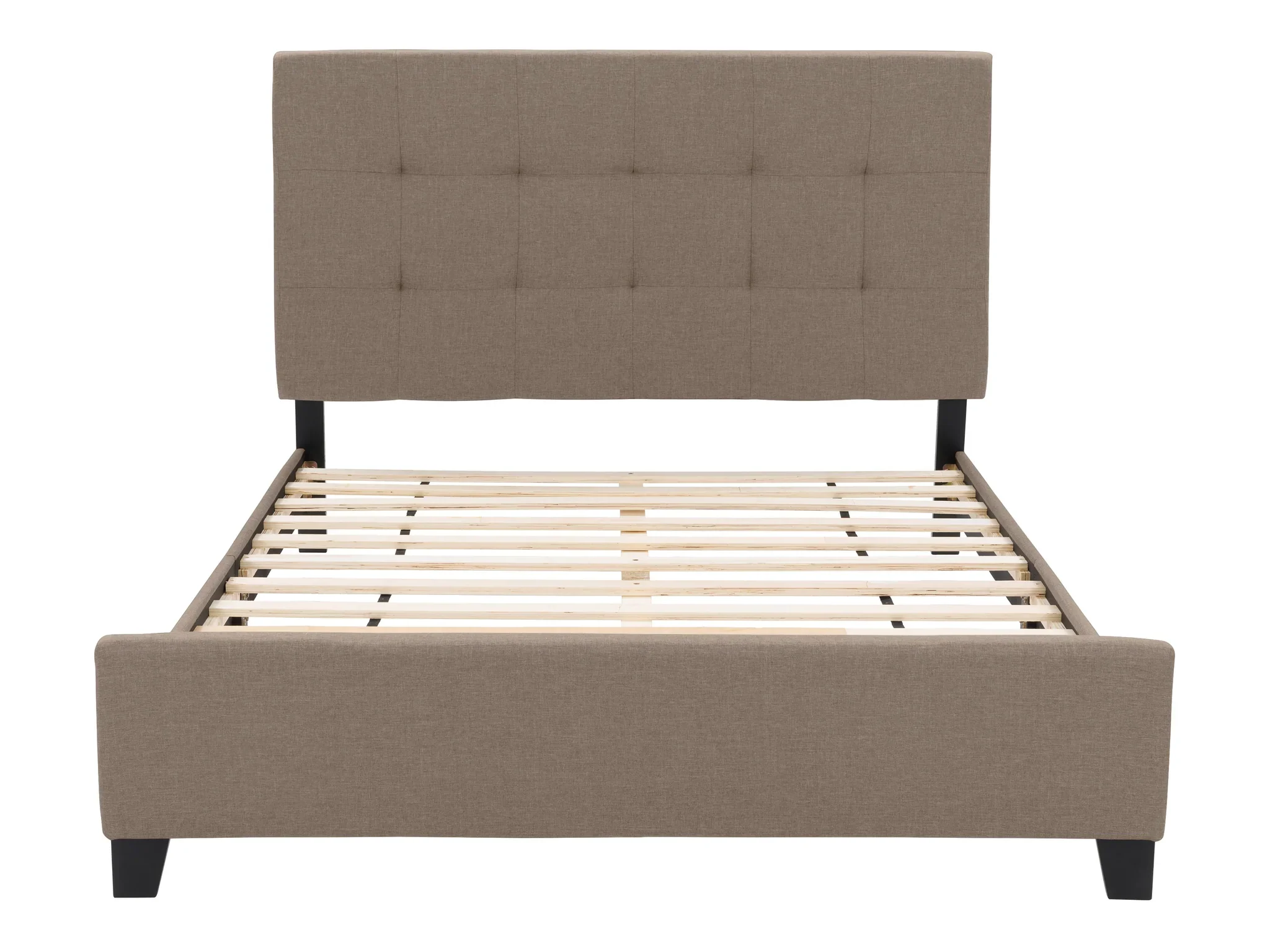 Warm Stone Tufted Queen Bed Frame | | No Box Spring Required - photo 4