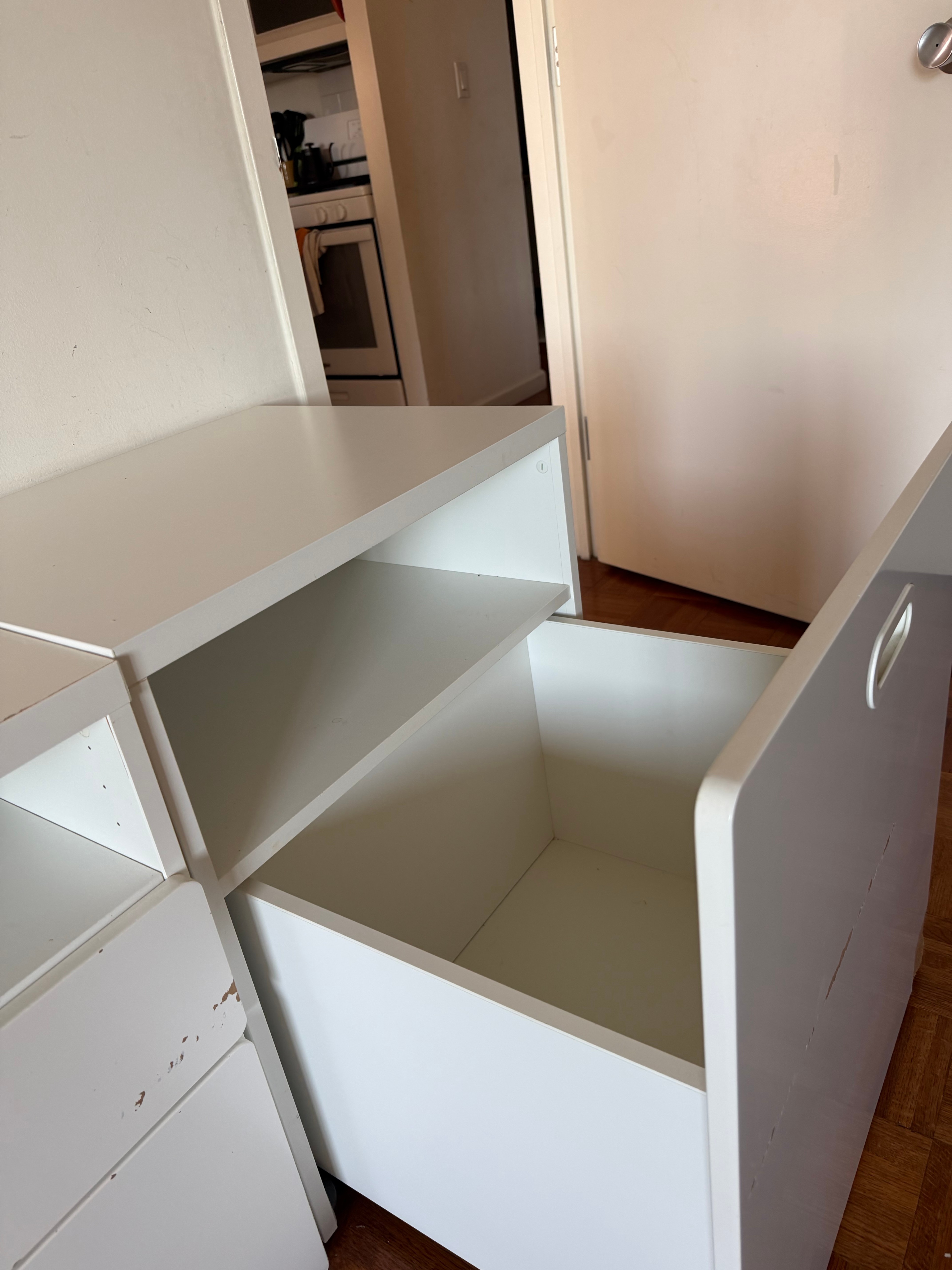 White Modular IKEA STUVA Storage Unit with Shelves and Drawers - photo 5
