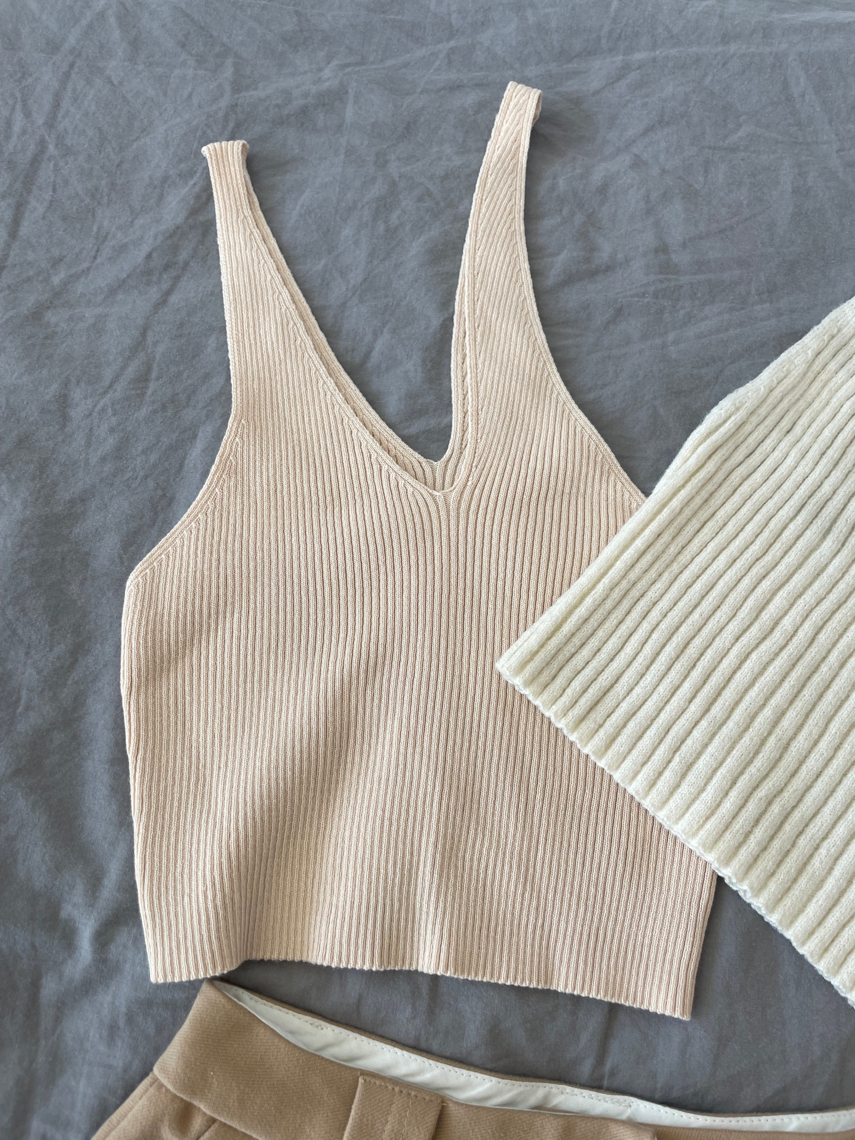 Ribbed Tank Tops & Pleated Skirt Set - photo 2