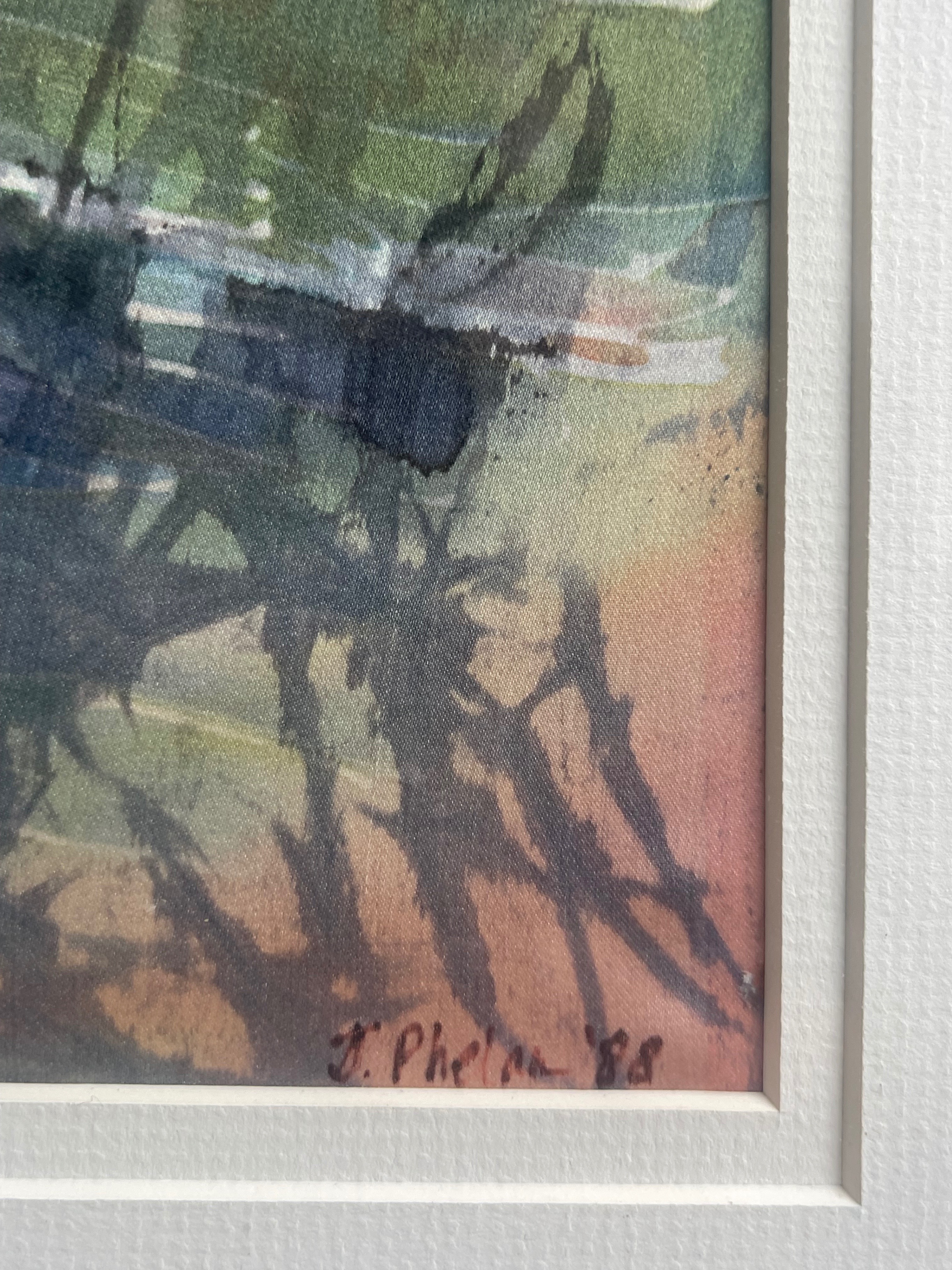 Original Framed Landscape Watercolour Painting – Signed 1988 - photo 3