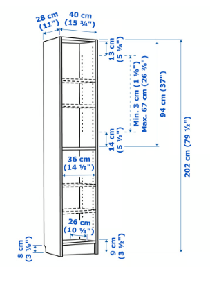 IKEA Billy Bookcase (White) + optional plant - photo 3