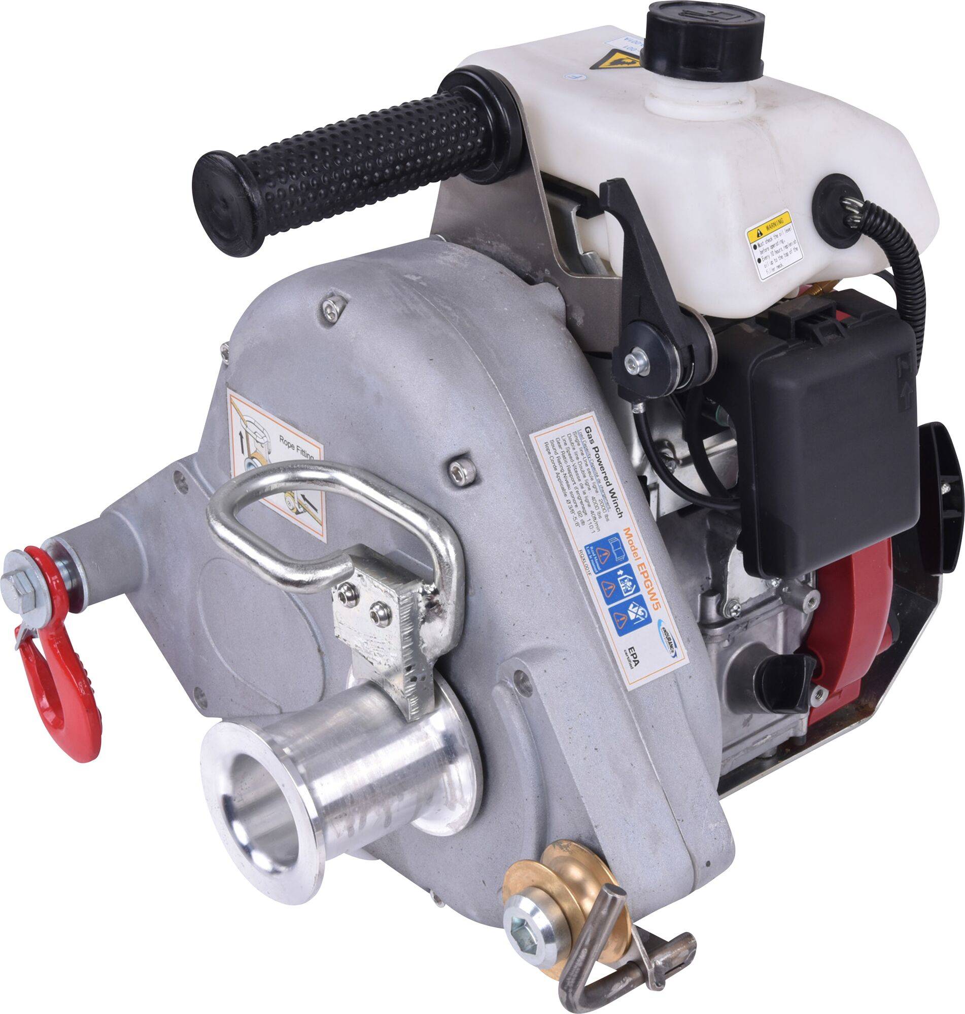 2,200 lb 53cc Gas-Powered Rope Winch